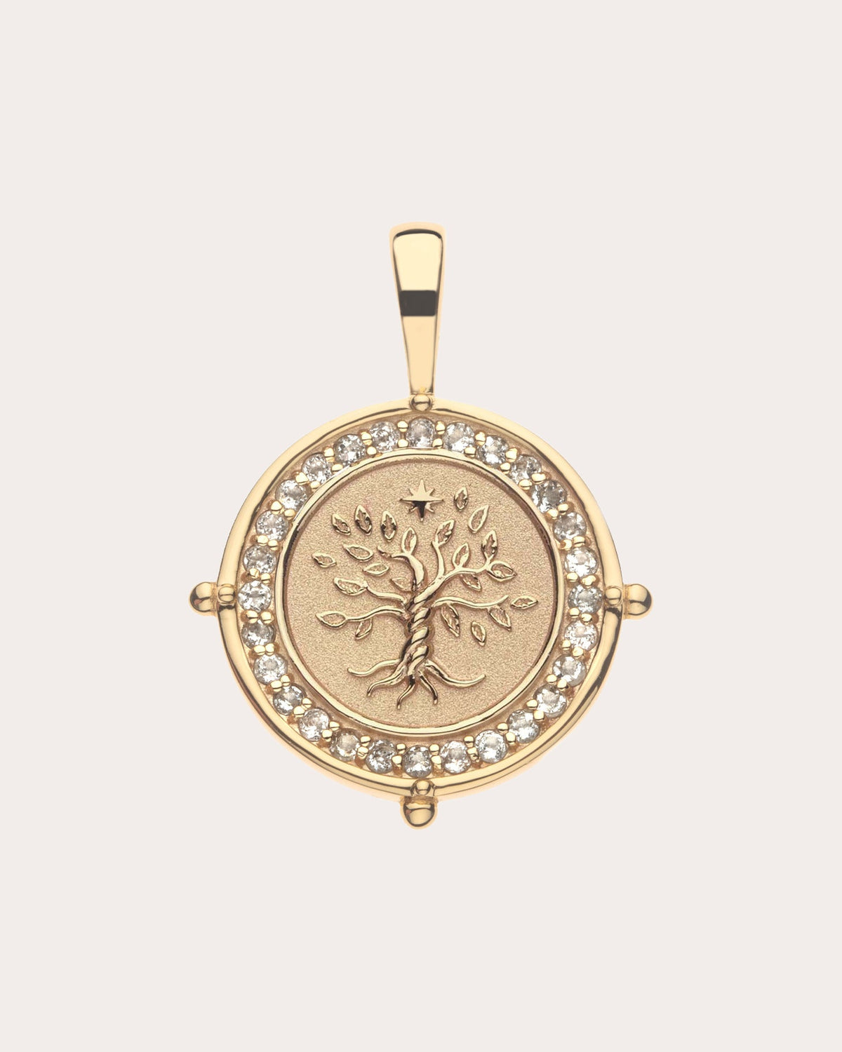 Topaz FAITH Petite Coin Pendant Necklace