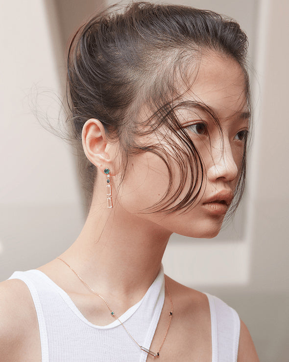 White Topaz & Diamond Starry Nights Drop Earrings