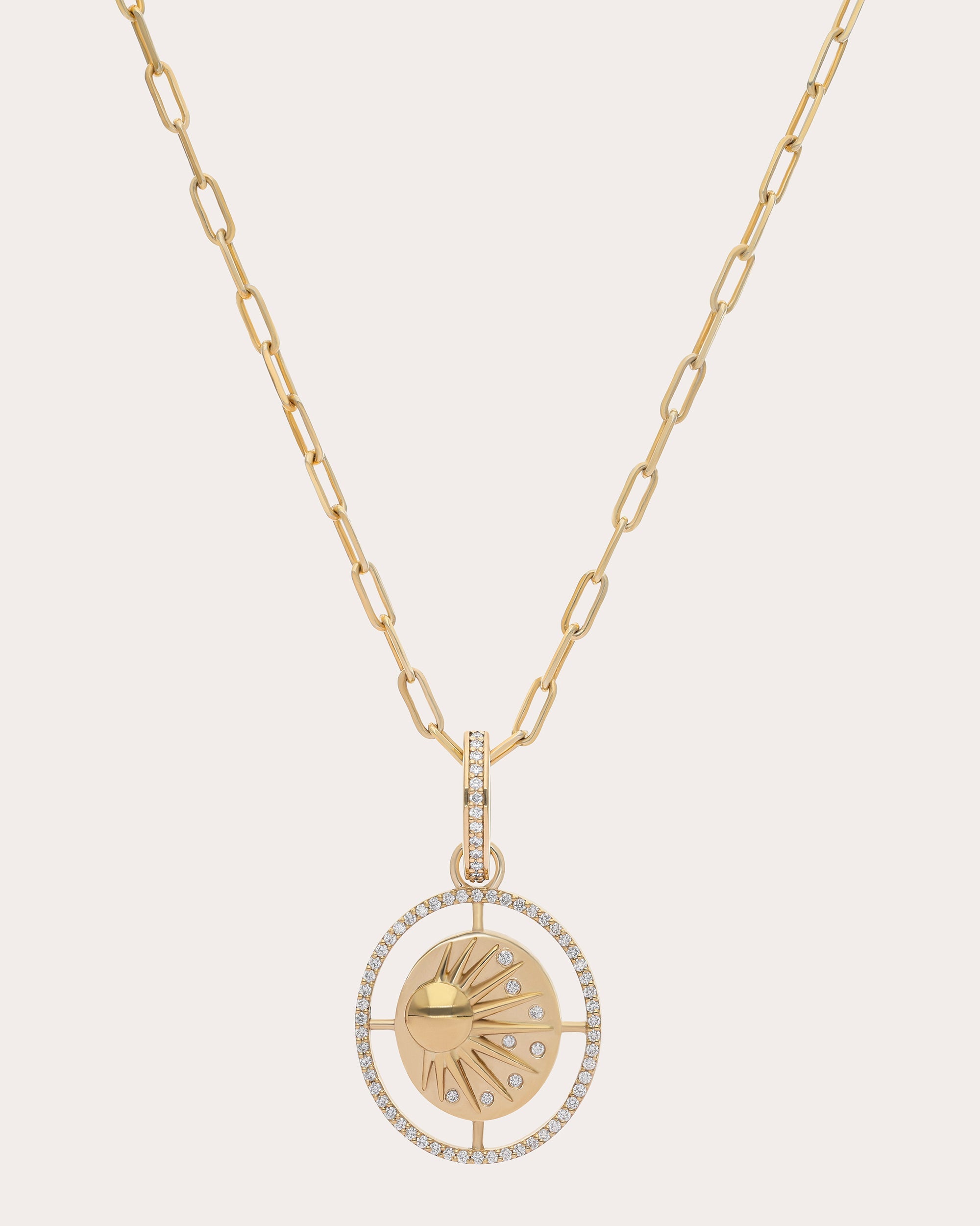 Diamond & 14k Gold Eos Medallion