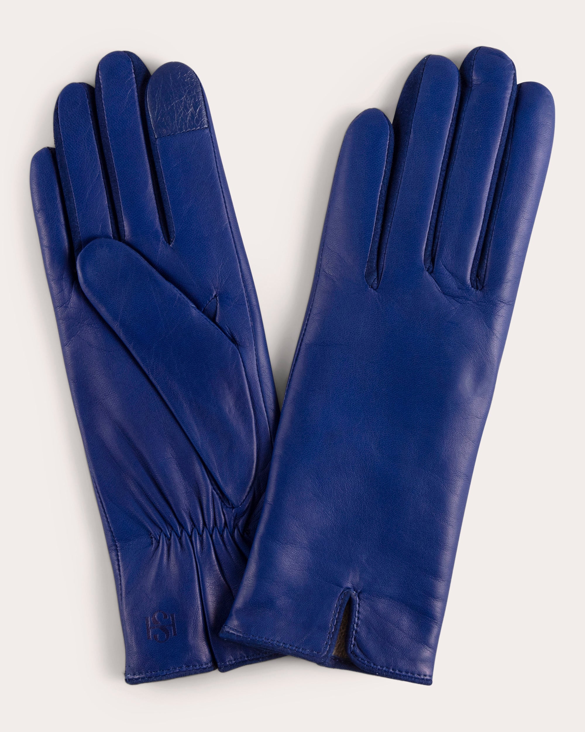 Blue Essentials Leather Gloves