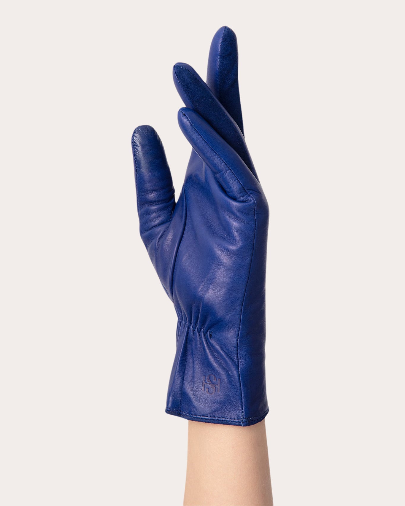 Blue Essentials Leather Gloves
