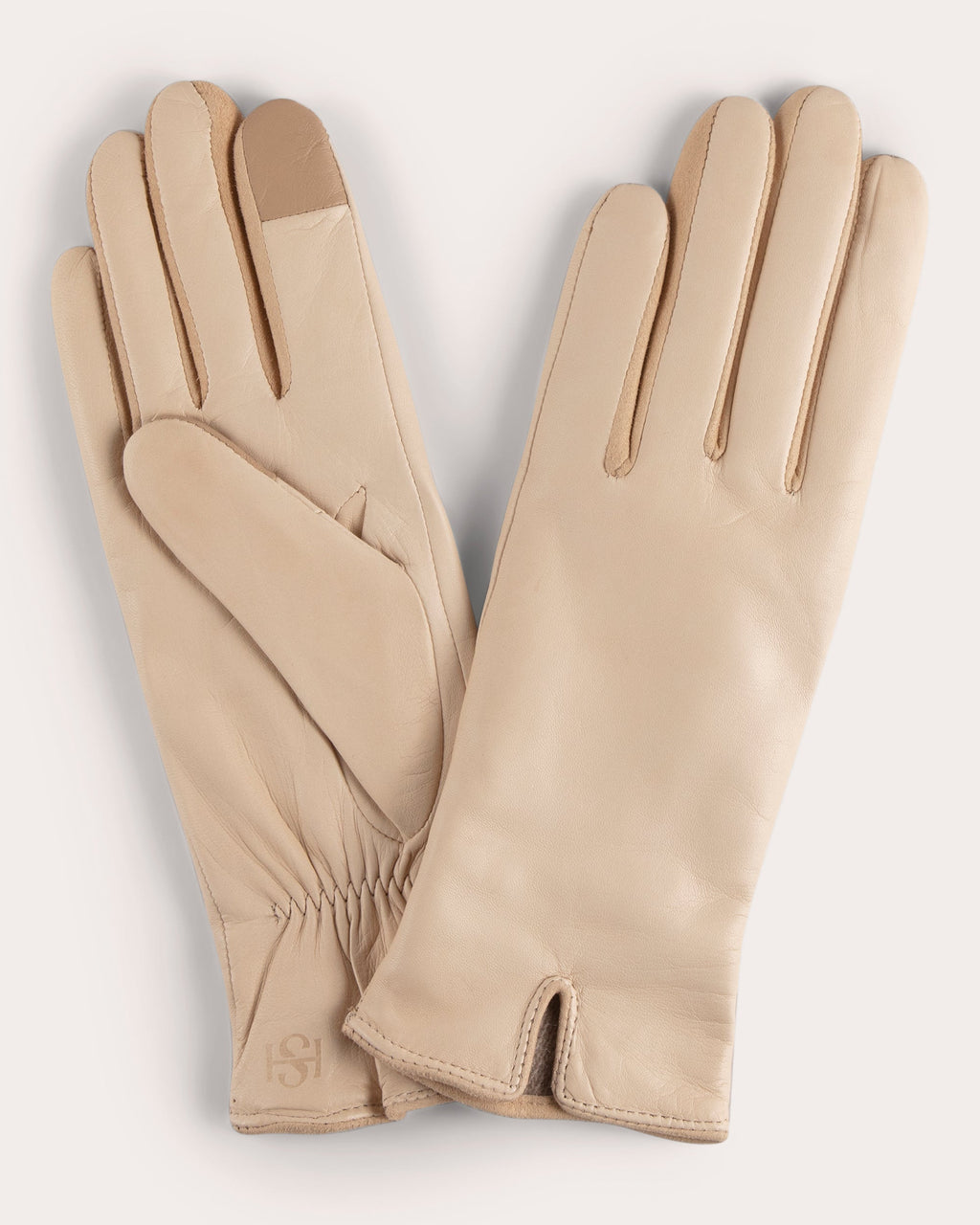 Cream Essentials Leather Gloves