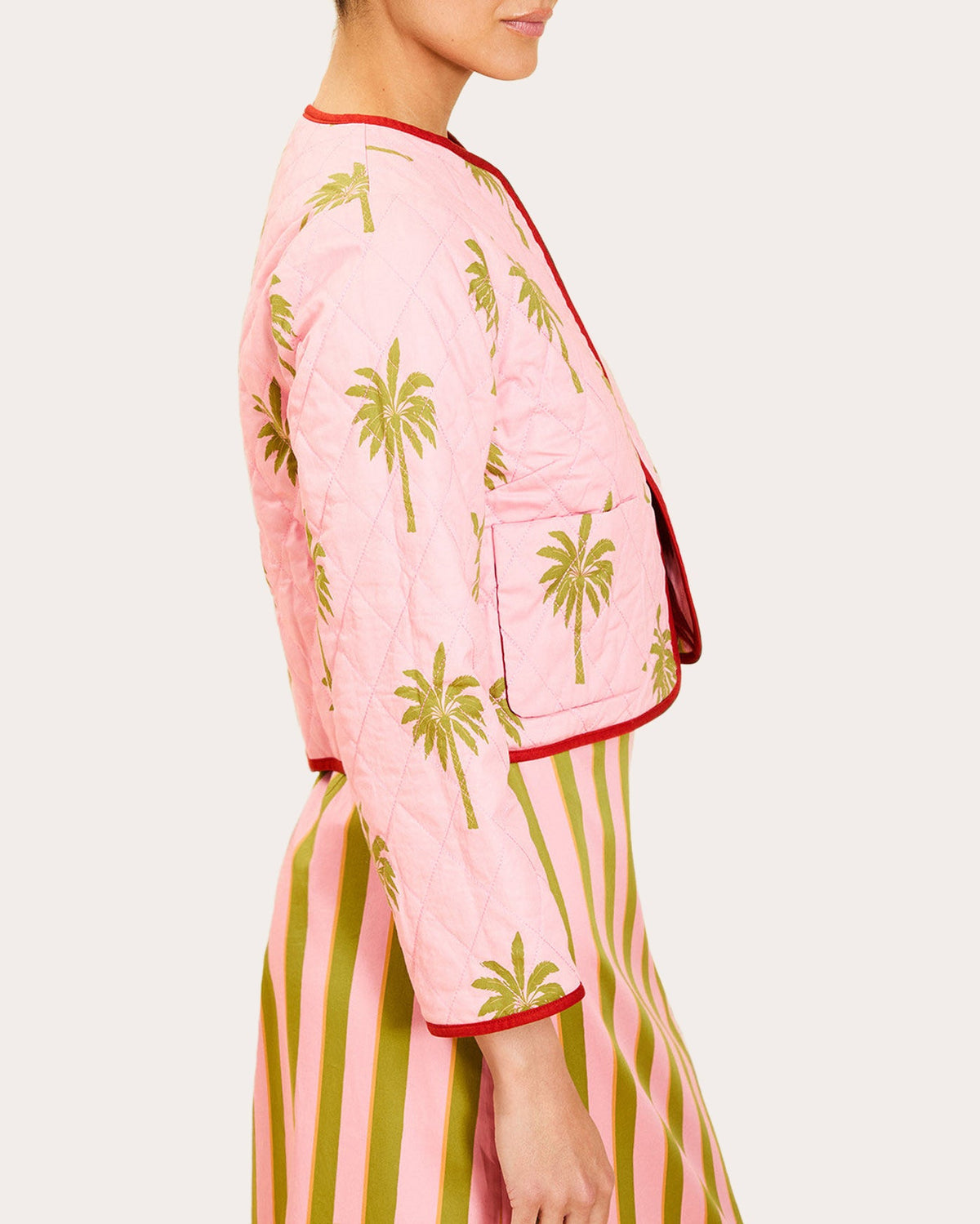 Este Reversible Quilted Crop Jacket
