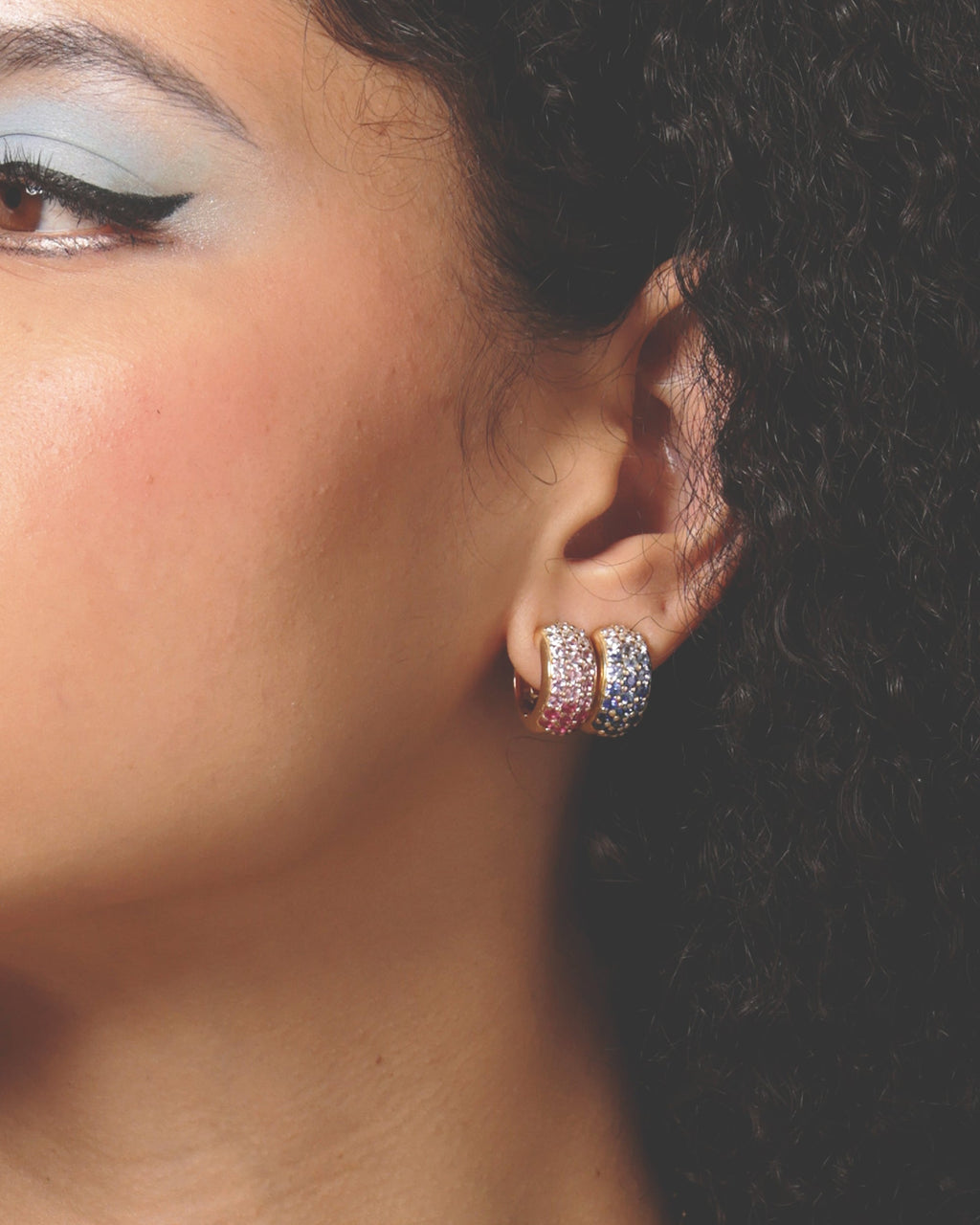 Sapphire & Diamond Euphoria Huggie Earrings