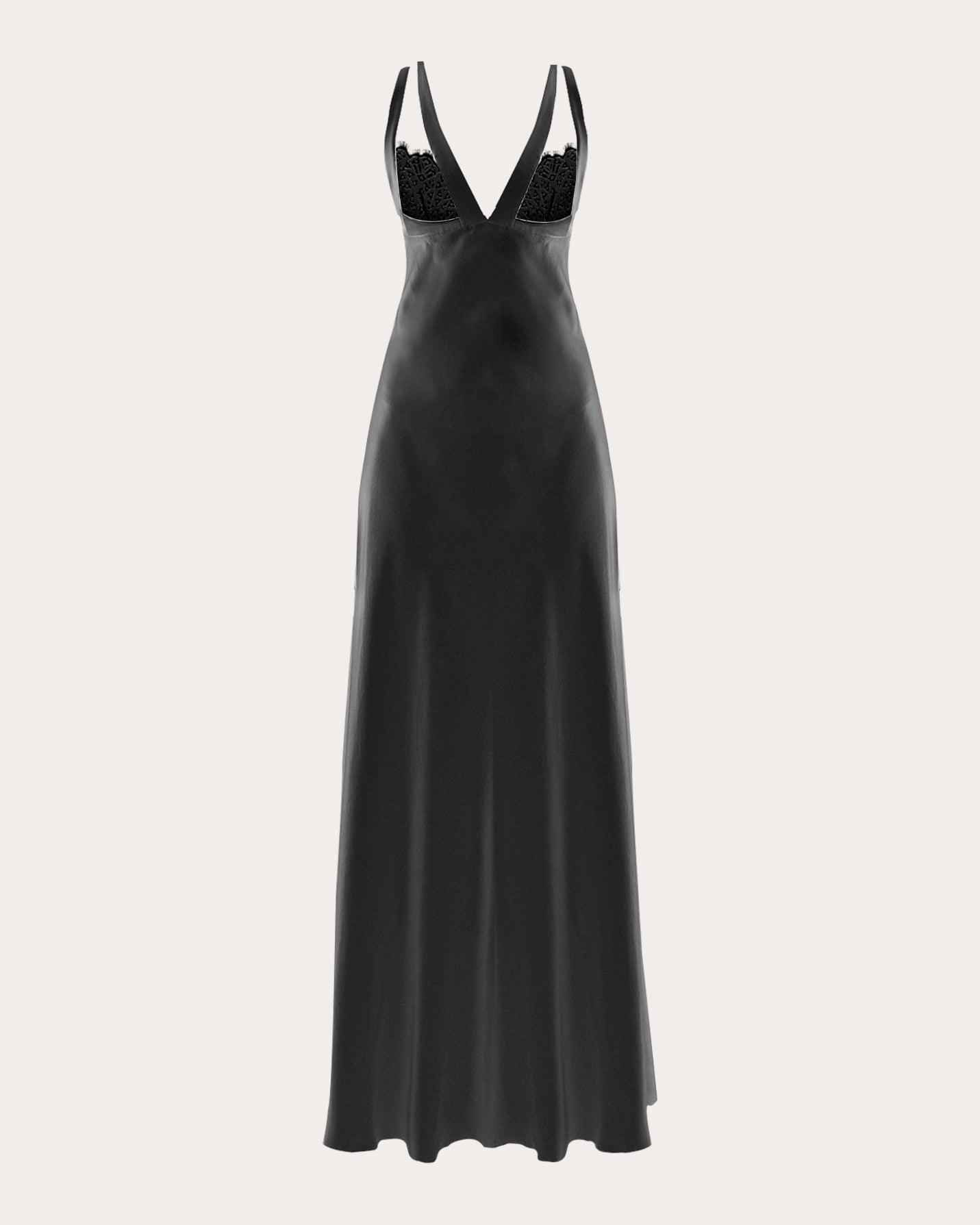Eva Silk Lace Cutout Slip Maxi Dress