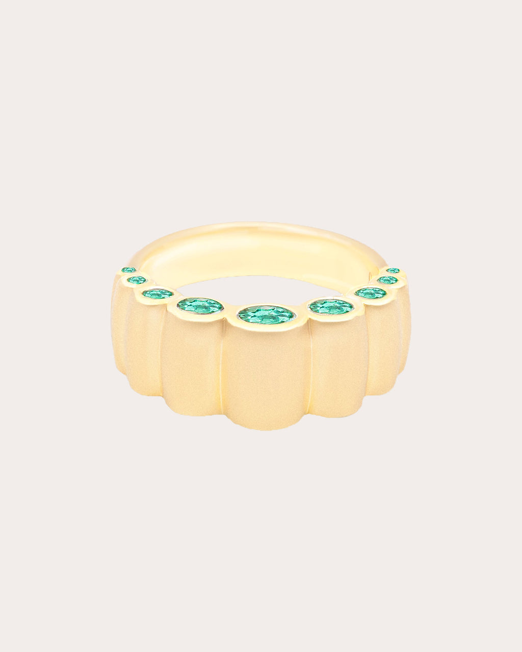 Emerald & 14k Gold Evolve Bubble Ring