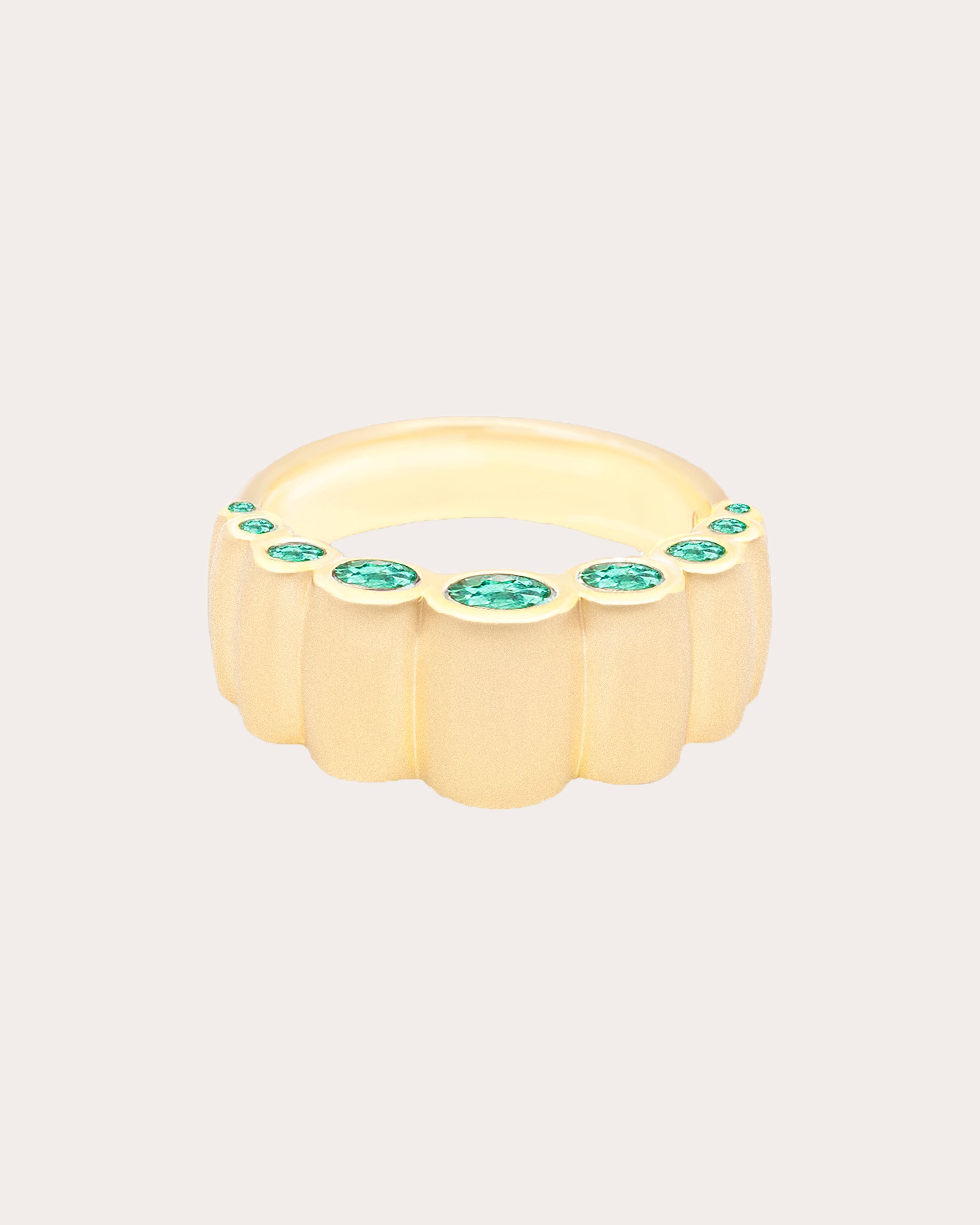 Emerald & 14k Gold Evolve Bubble Ring