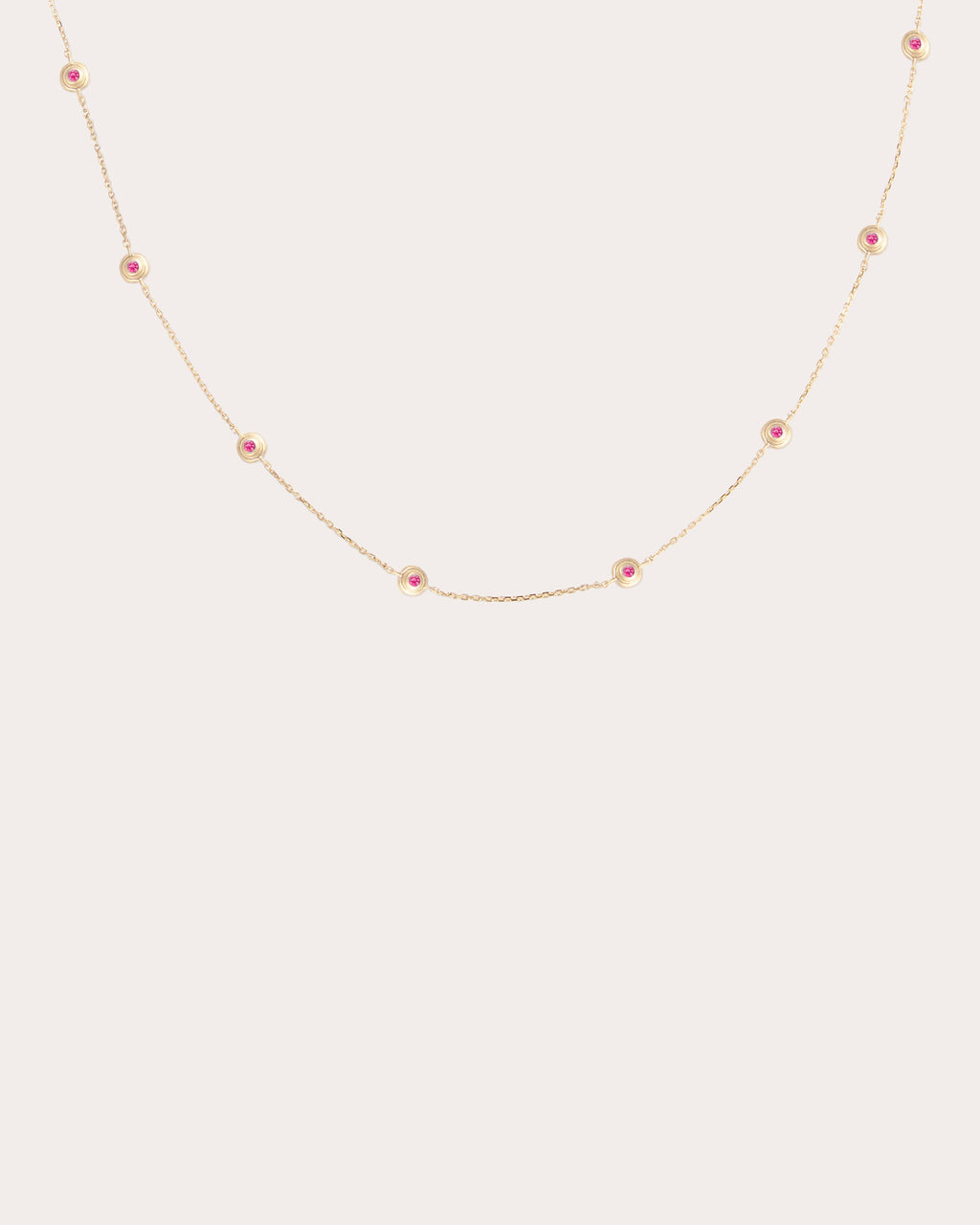 Pink Sapphire Evolve Station Necklace