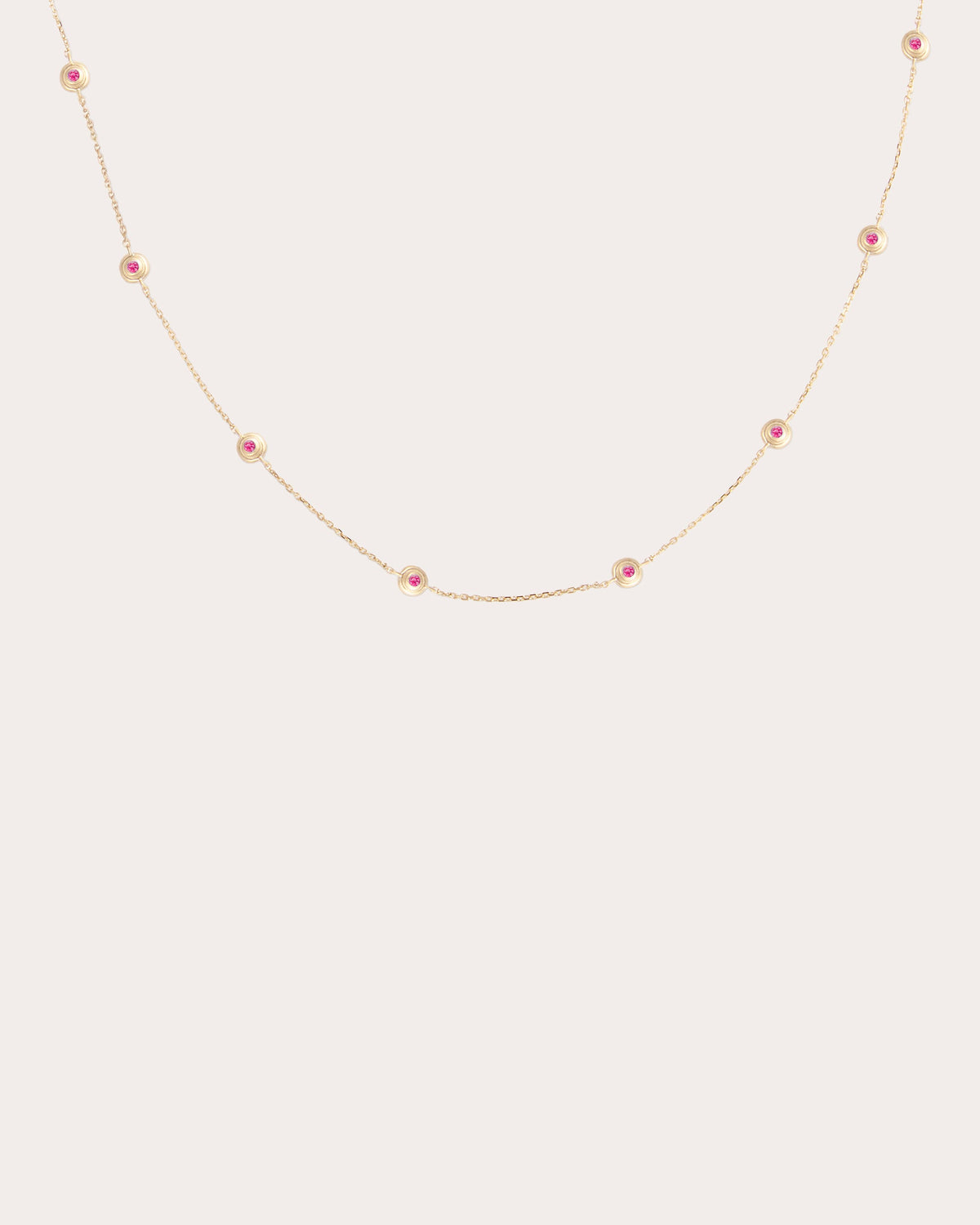 Pink Sapphire Evolve Station Necklace