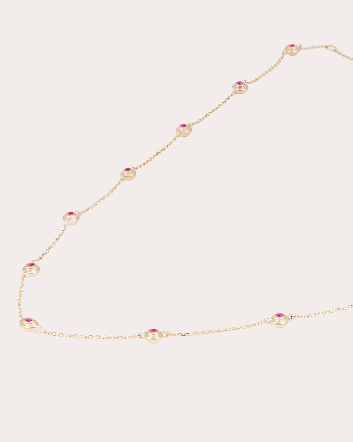 Pink Sapphire Evolve Station Necklace