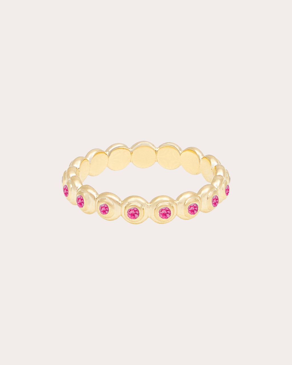 Pink Sapphire & 14k Gold Small Evolve Ring