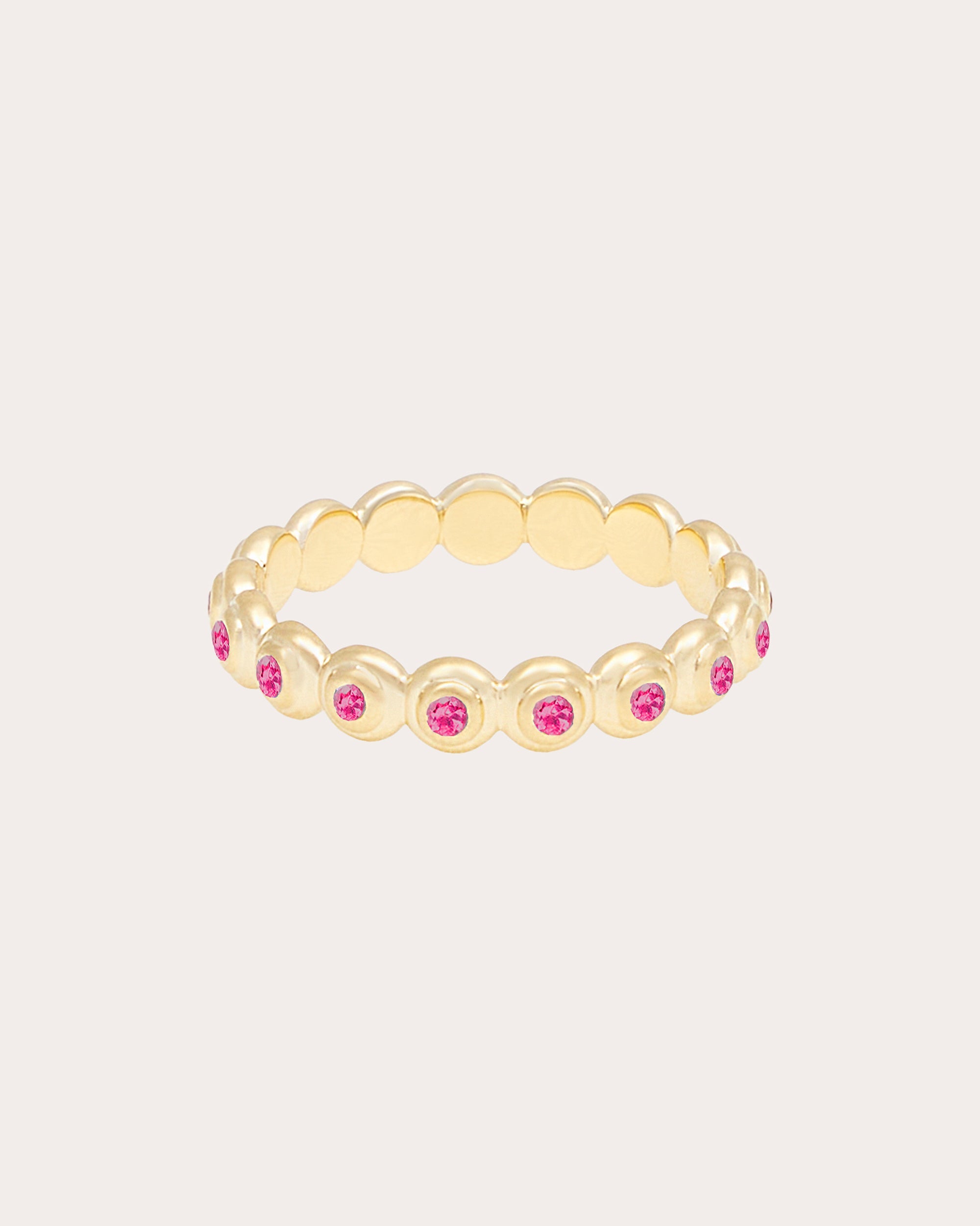 Pink Sapphire & 14k Gold Small Evolve Ring