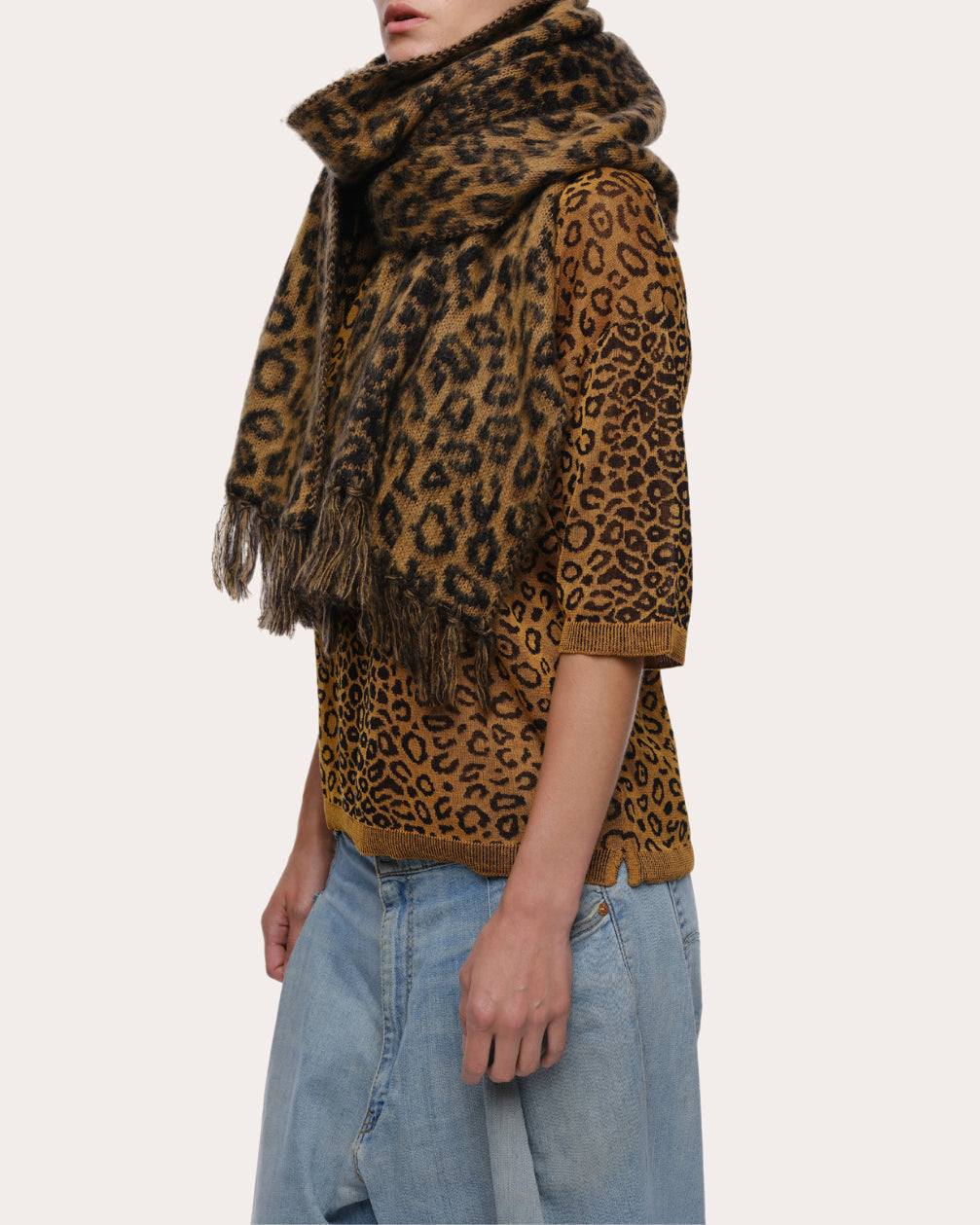 Cristobal Fringed Jacquard-Knit Cashmere-Blend Scarf