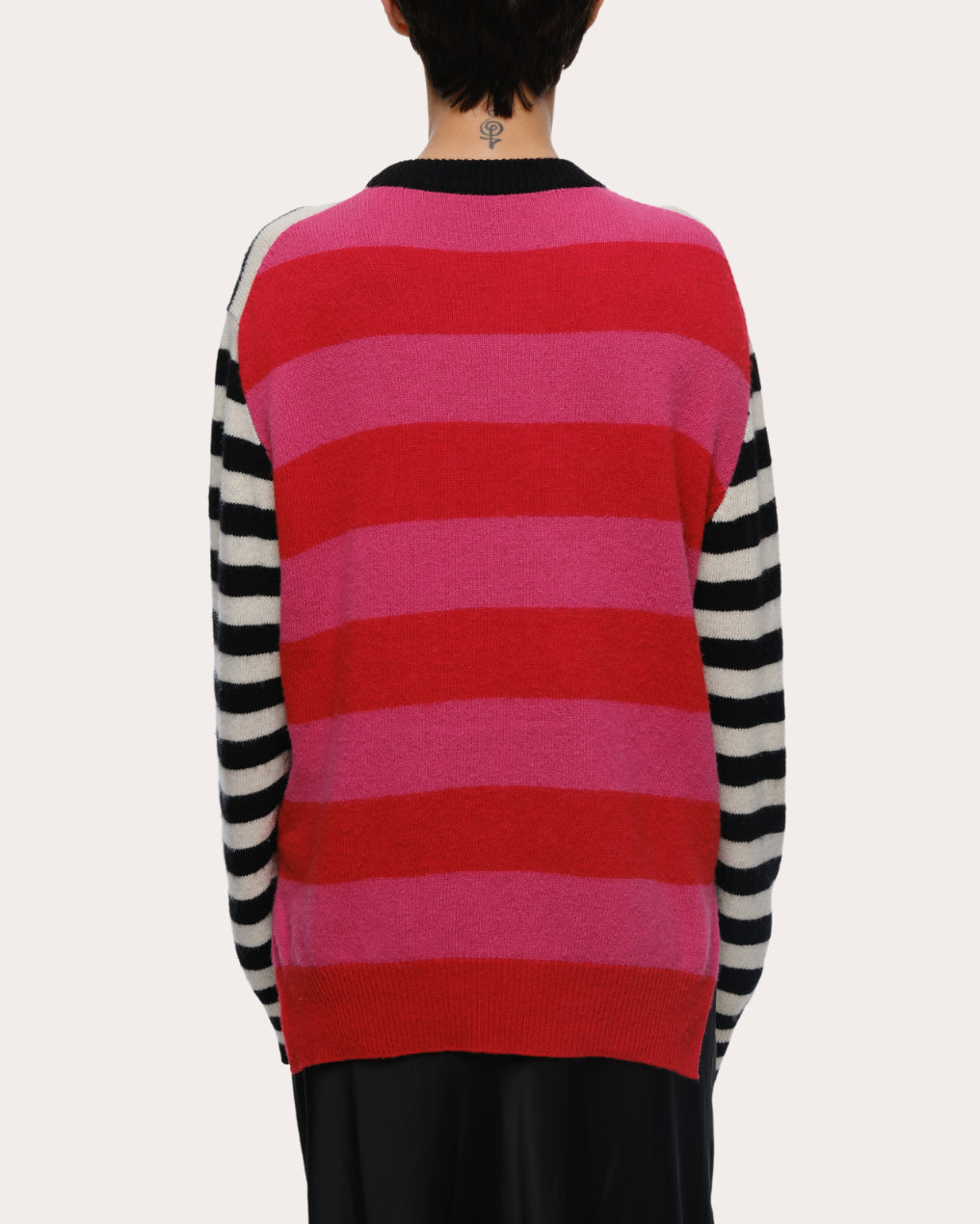 Jenn Stripe Brushed Cashmere Wool Sweater