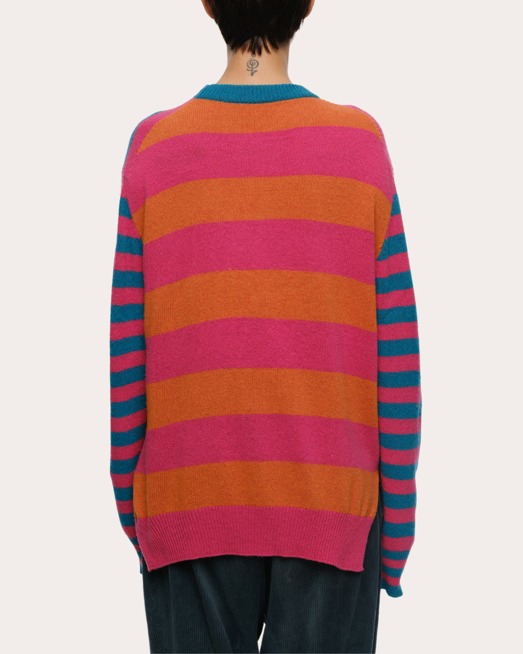 Jenn Stripe Brushed Cashmere Wool Sweater
