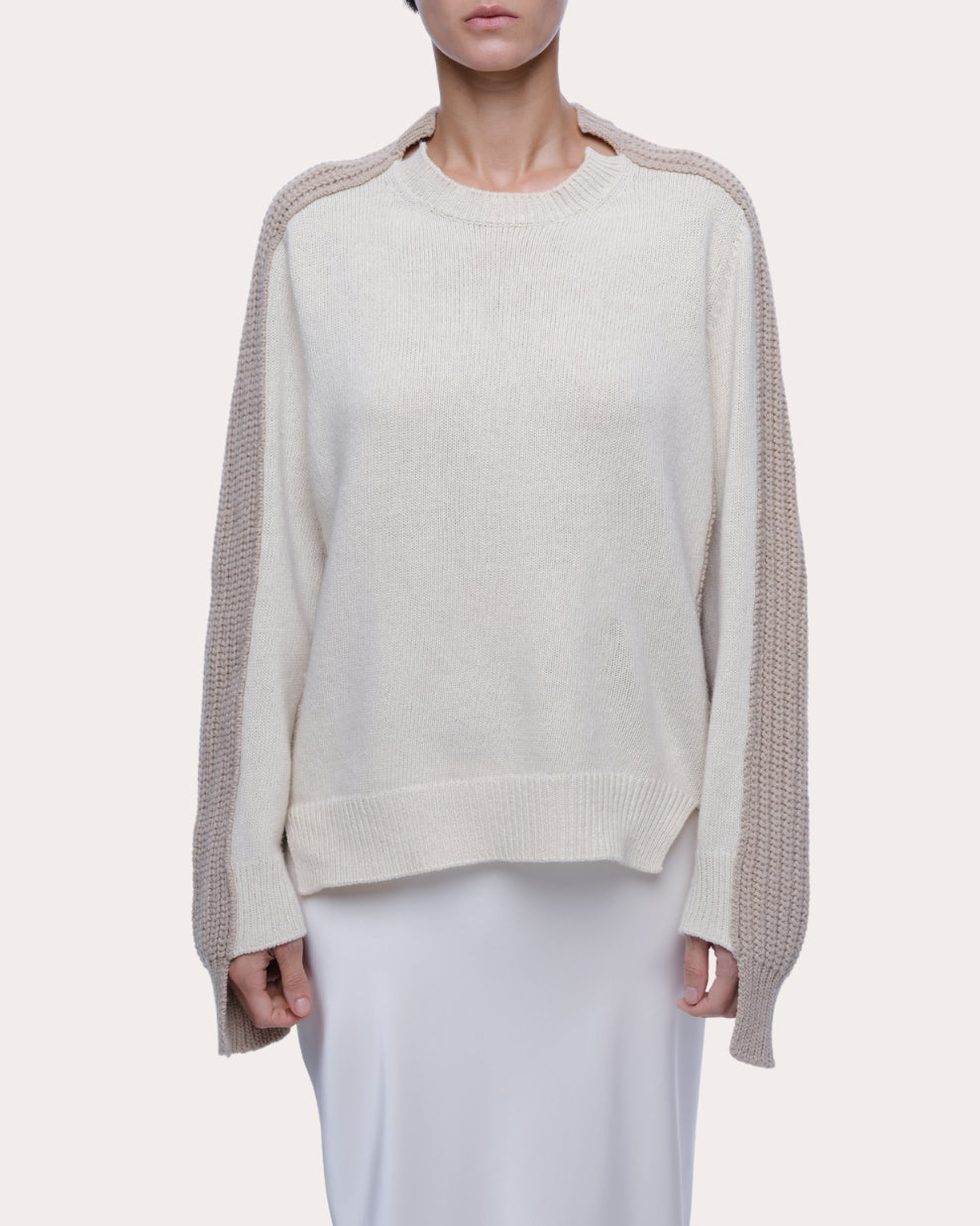 Max Cashmere Wool Paneled Sweater