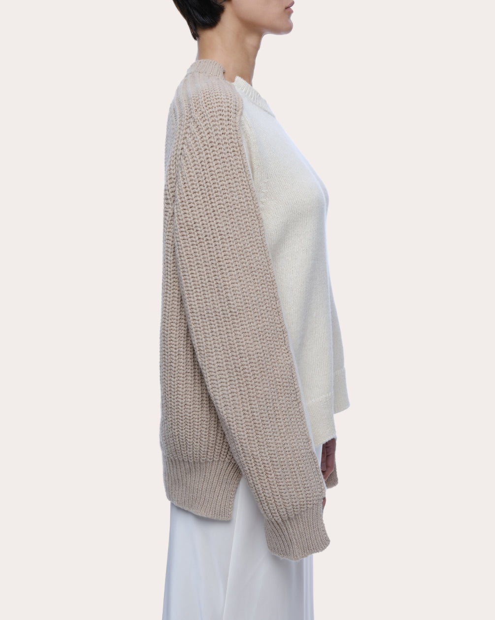 Max Cashmere Wool Paneled Sweater