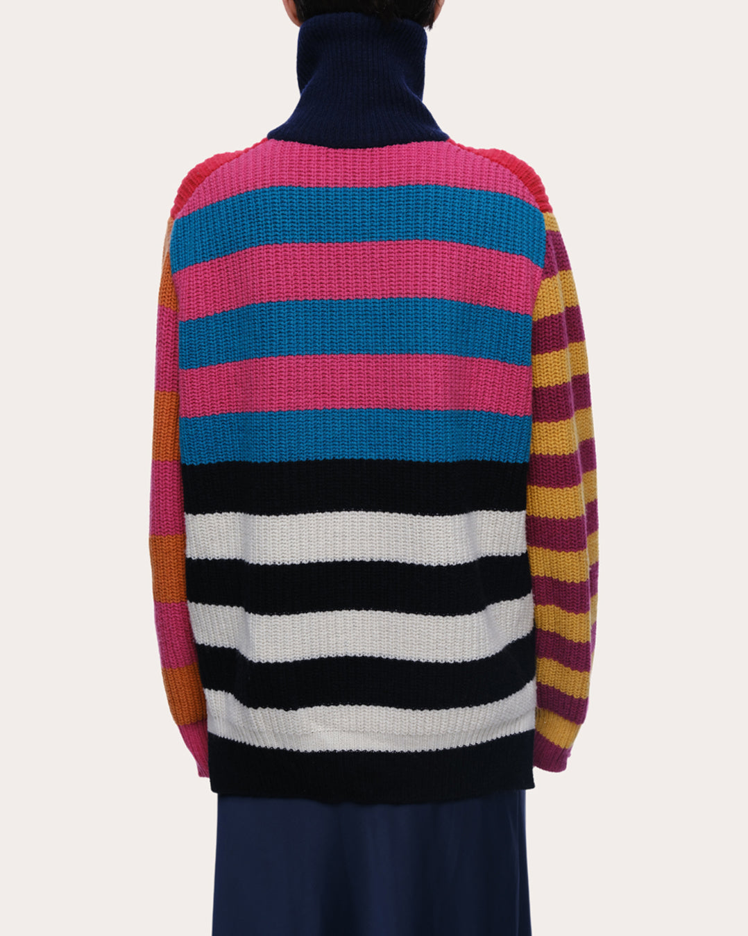 Parker Striped Cashmere-Blend Polo Sweater