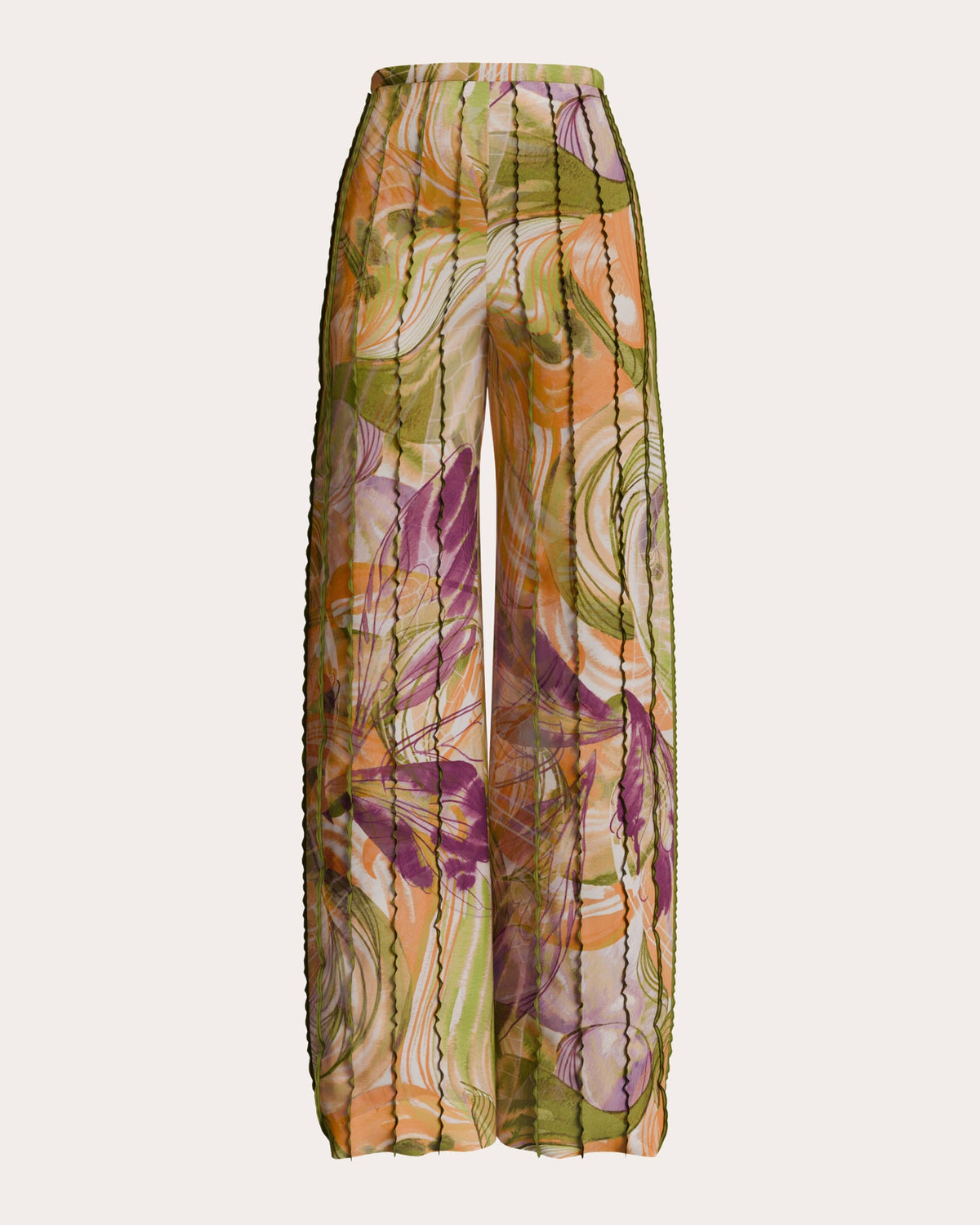 Fara Vibra Mesh Wide-Leg Pants