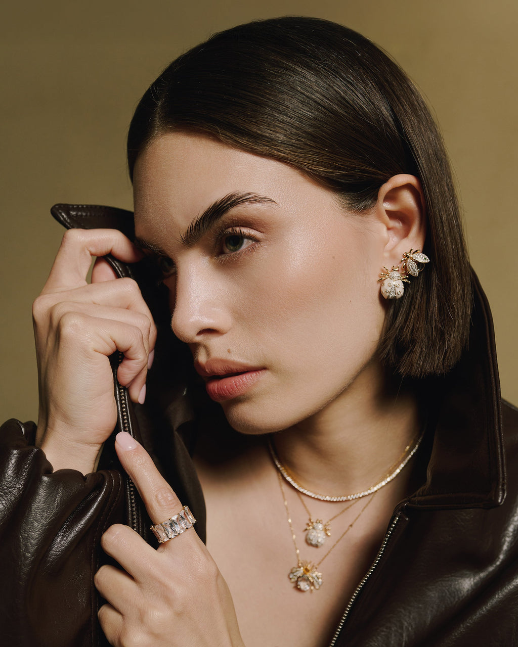 Crystal Quartz & 18k Gold Candy Pendant Necklace