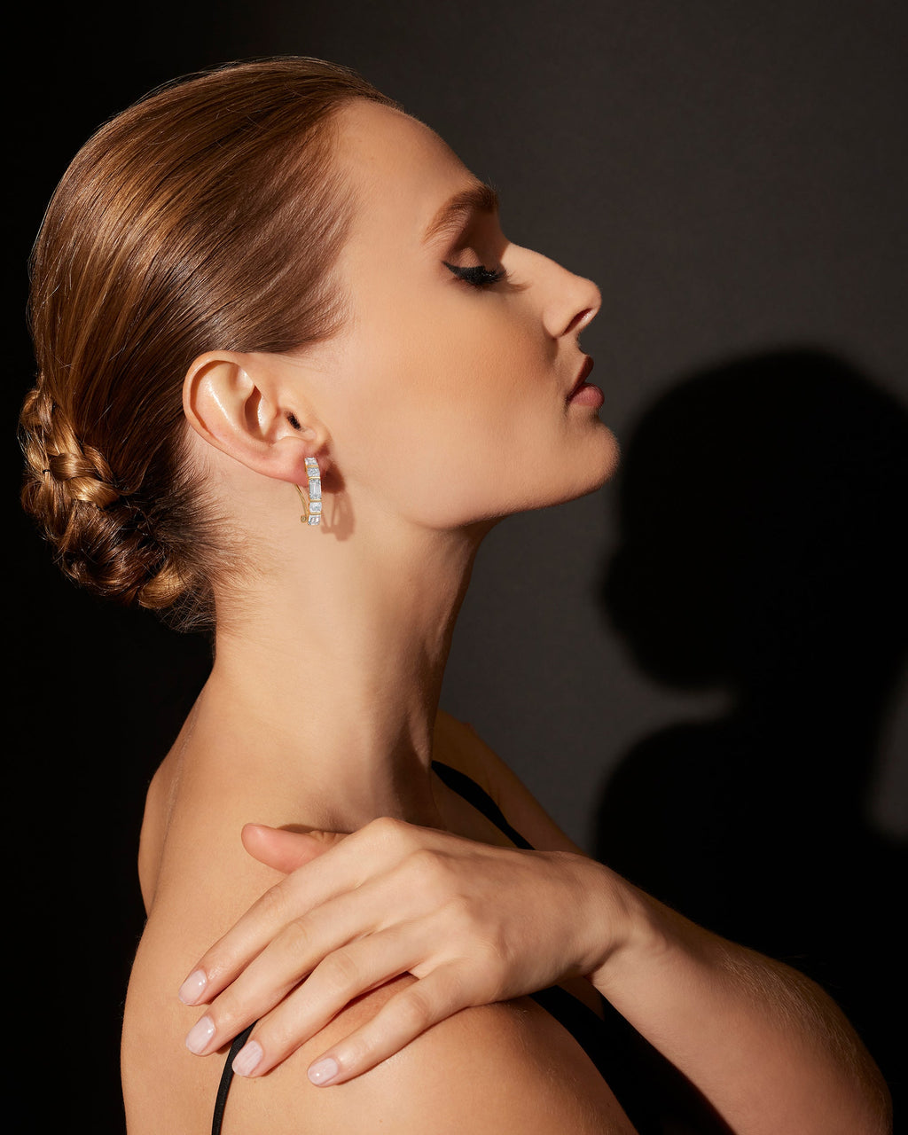 Diamond & 14k Gold Orient Express Hoop Earrings