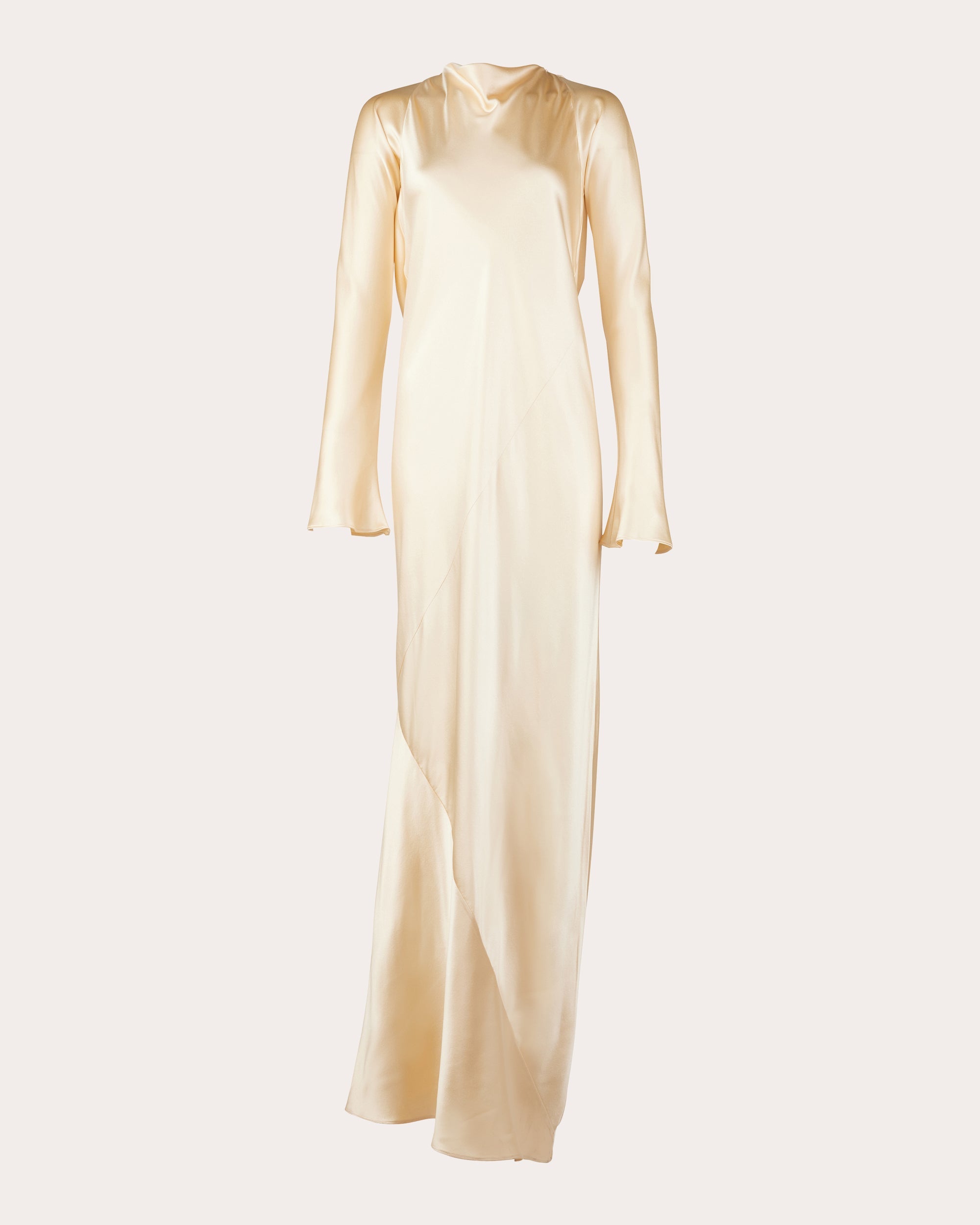 Fenix Draped Back Silk Gown