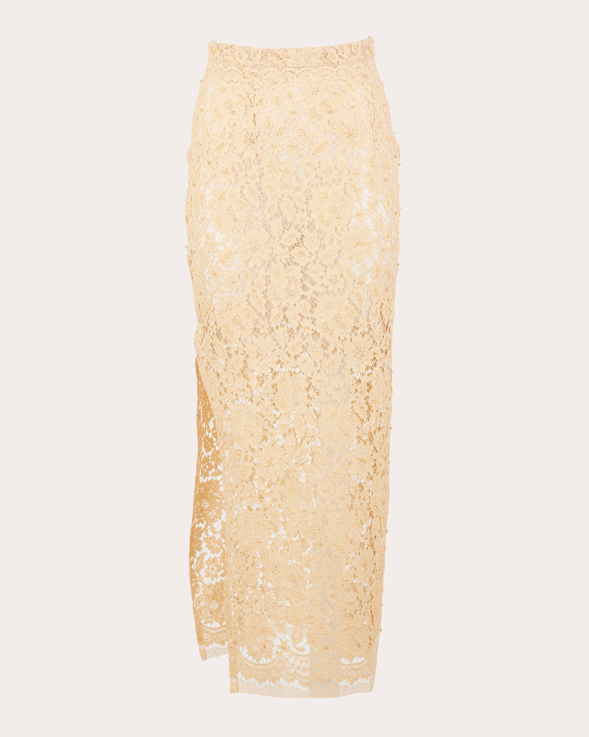 Miel Embroidered Lace Midi Skirt