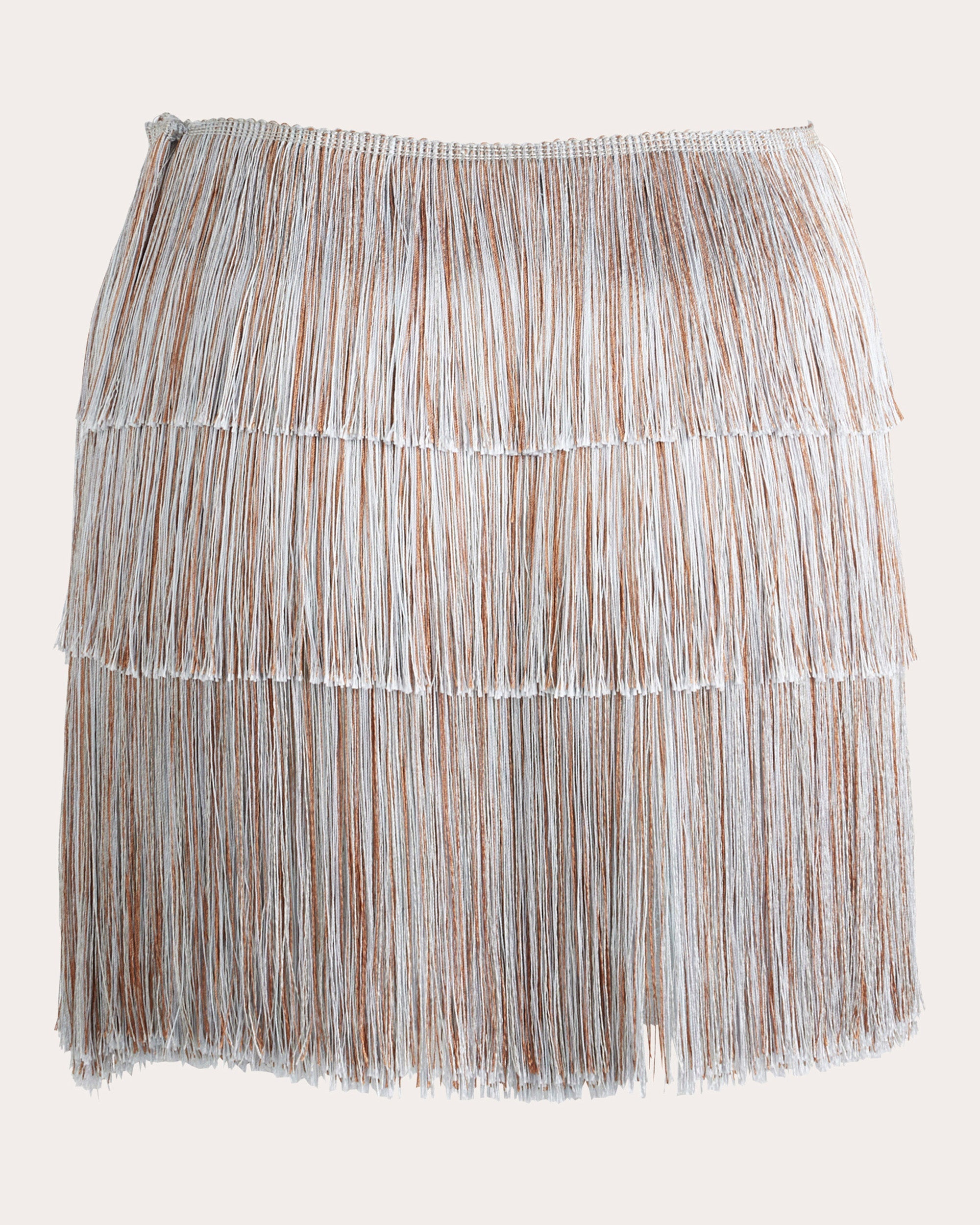 Moonlight Fringed Lace Trimmed Mini Skirt