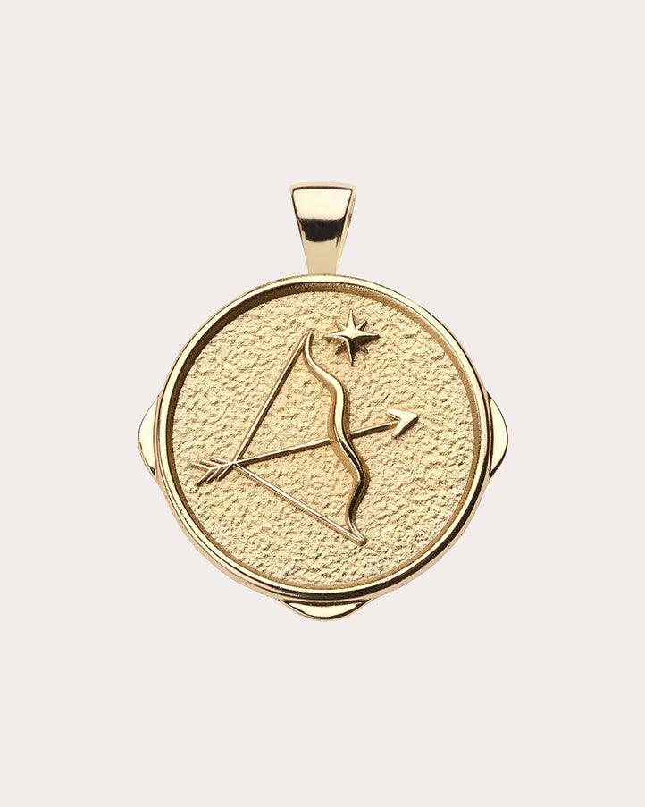 SAGITTARIUS Small Zodiac Coin Pendant Necklace