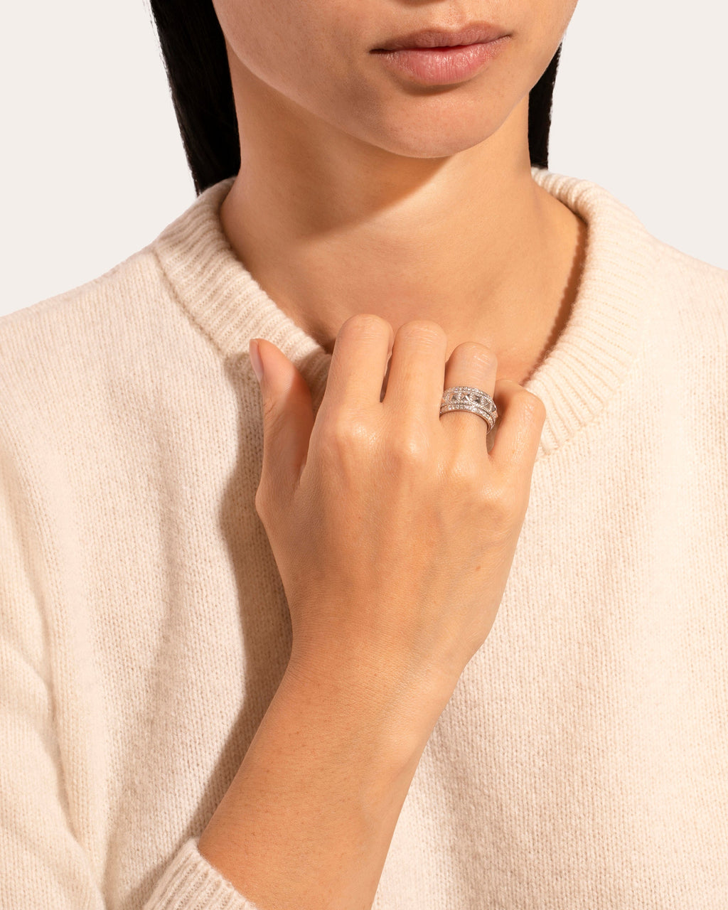 Diamond Rockaway Spinner Ring