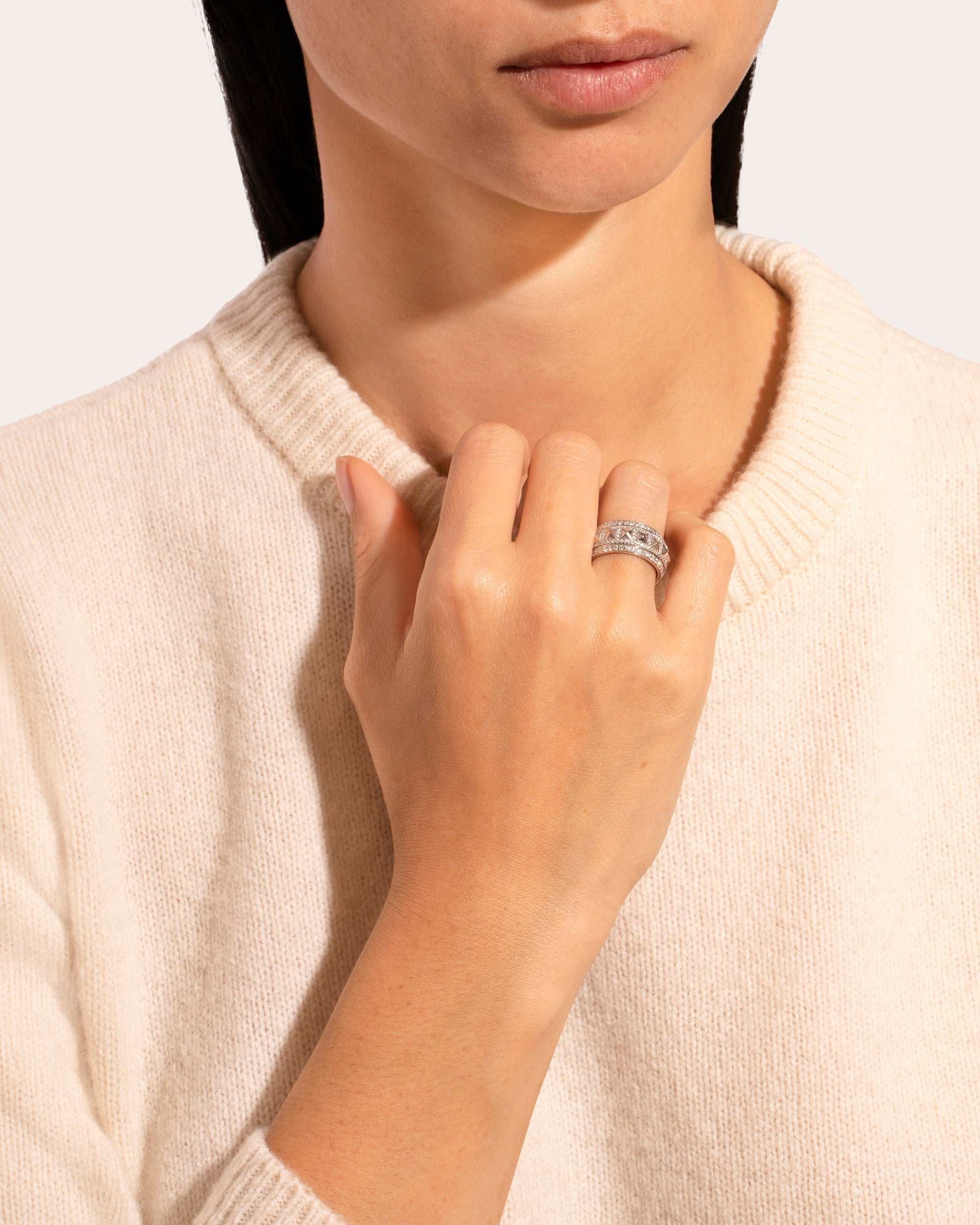 Diamond Rockaway Spinner Ring