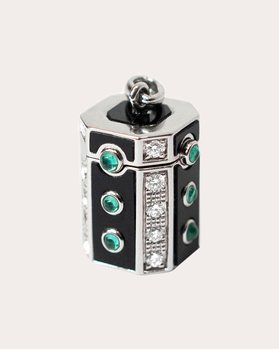 Emerald & Diamond Luck Pendant Necklace