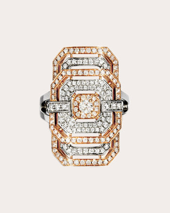 Diamond & 18k Rose Gold Two-Tone My Way Ring