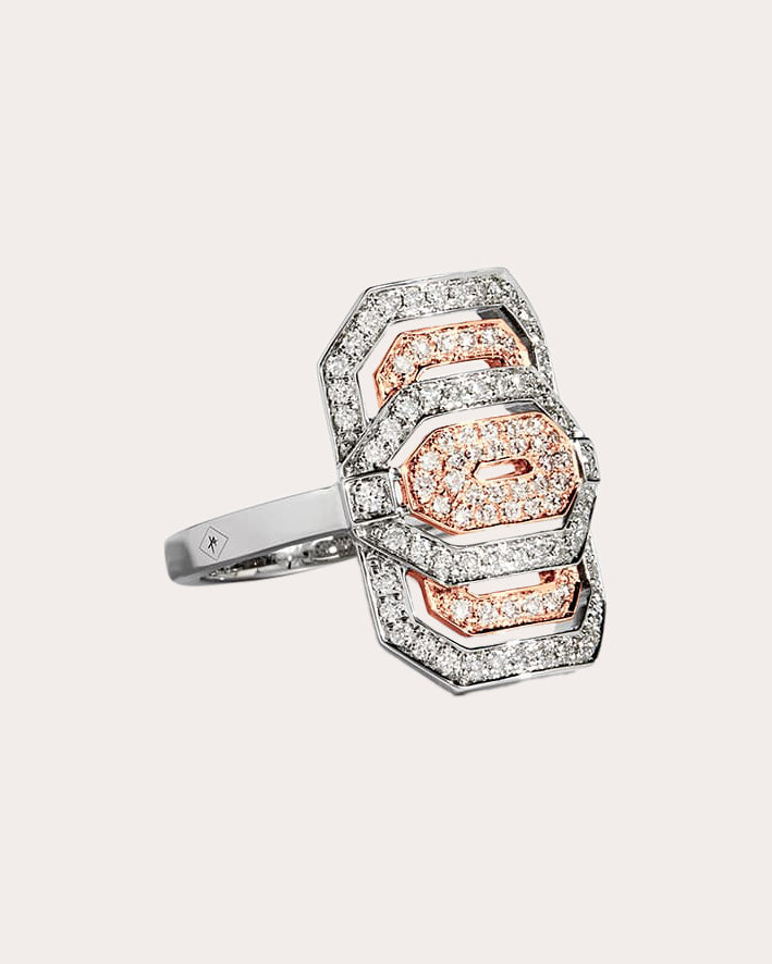 Diamond & 18k Rose Gold Two-Tone Mini My Way Ring