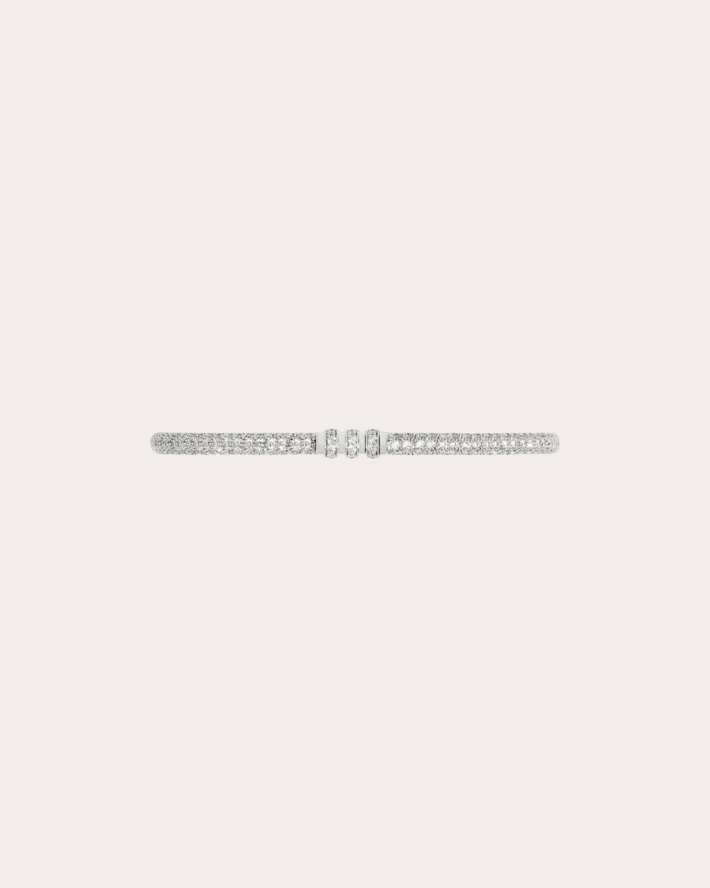Diamond & 18k White Gold Reptile Bangle