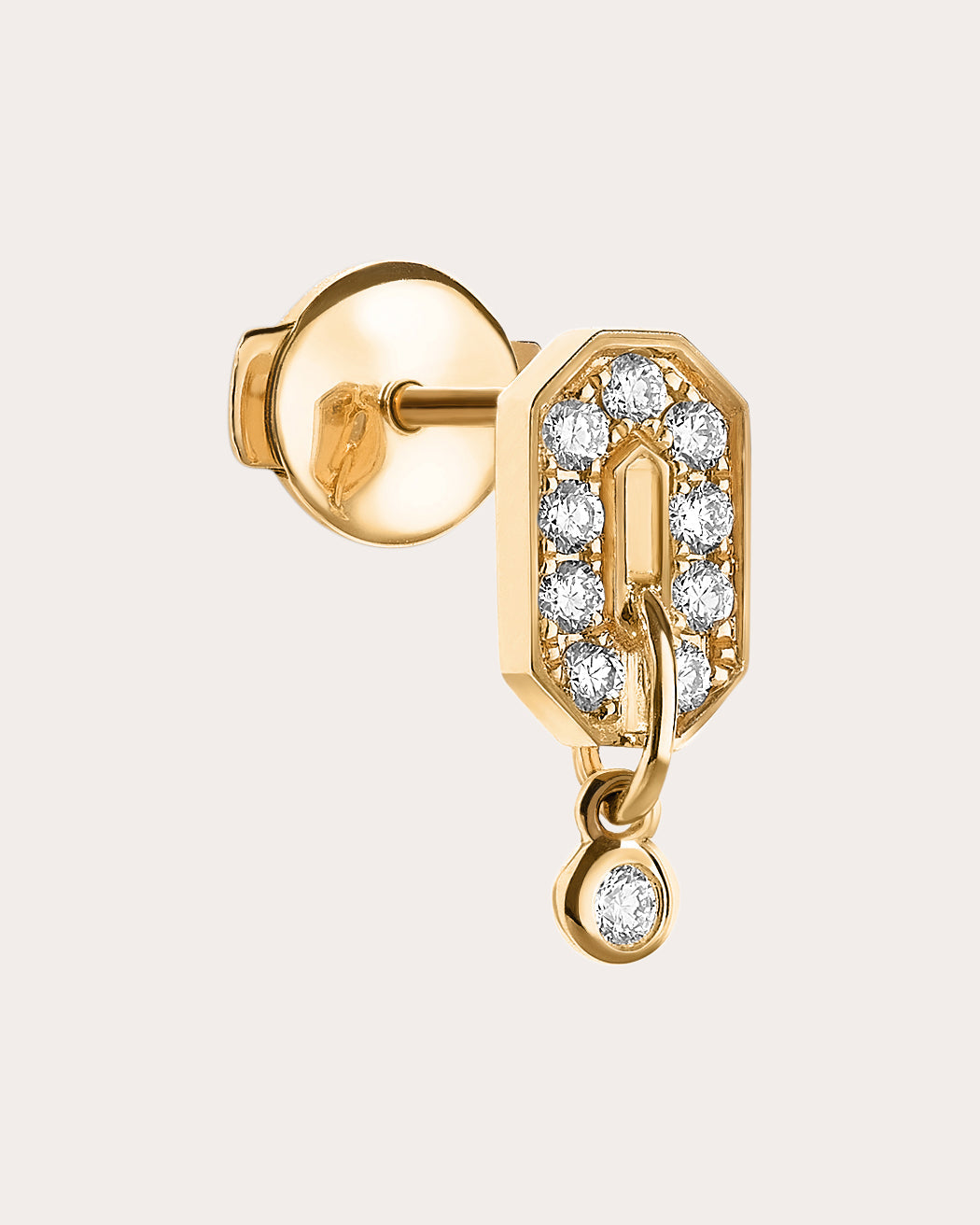 Diamond & 18k Gold Mini My Way Stud Earring