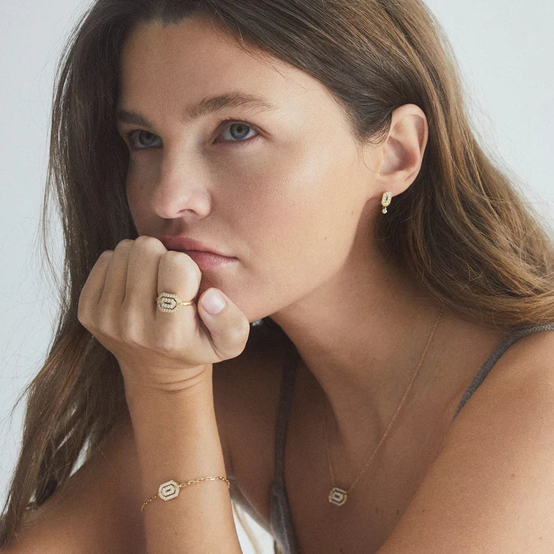 Diamond & 18k Gold Mini My Way Stud Earring