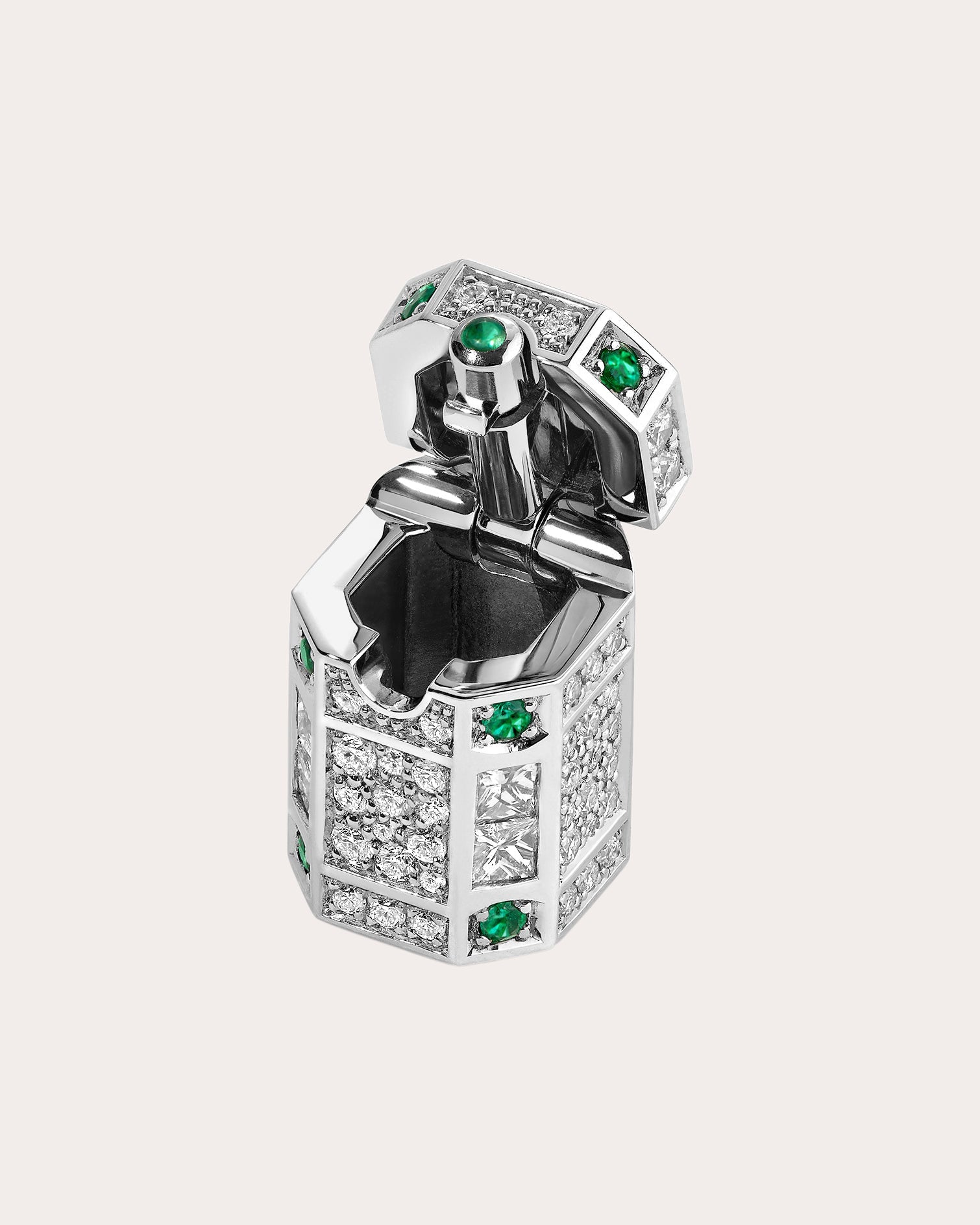 Emerald & Diamond Rise Pendant Necklace