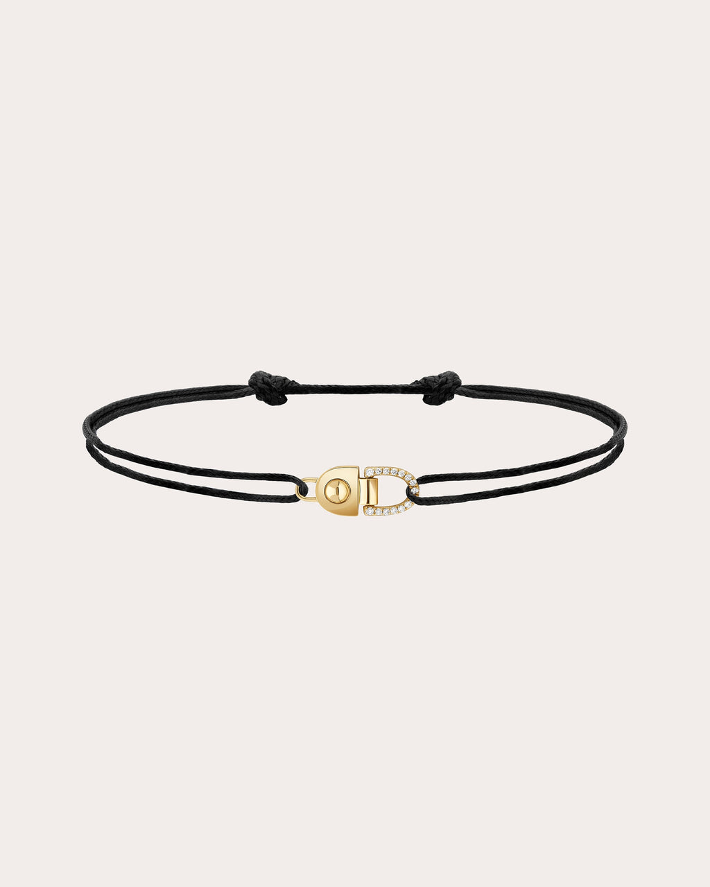 Diamond & 18k Gold Small Rivet Cord Bracelet