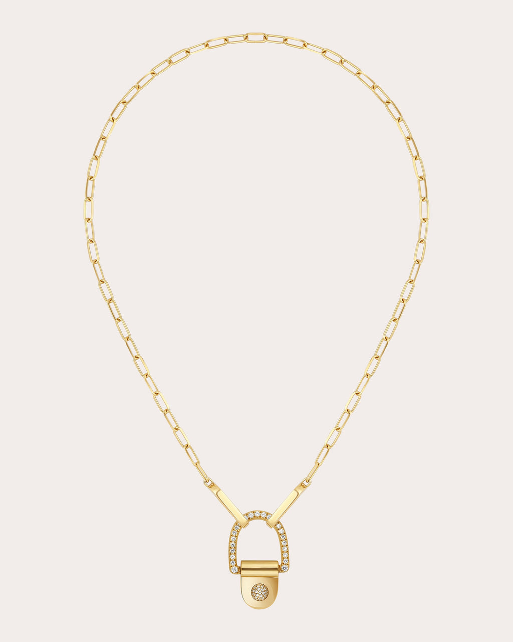 Diamond & 18k Gold Rivet XL Pendant Necklace