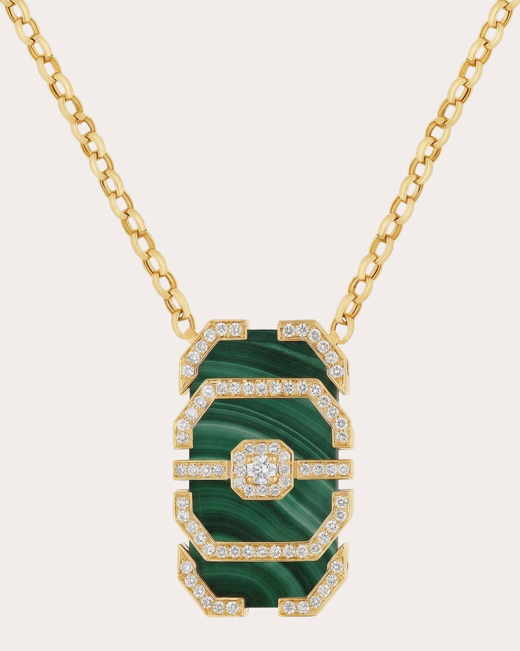 Malachite & Diamond My Way Pendant Necklace