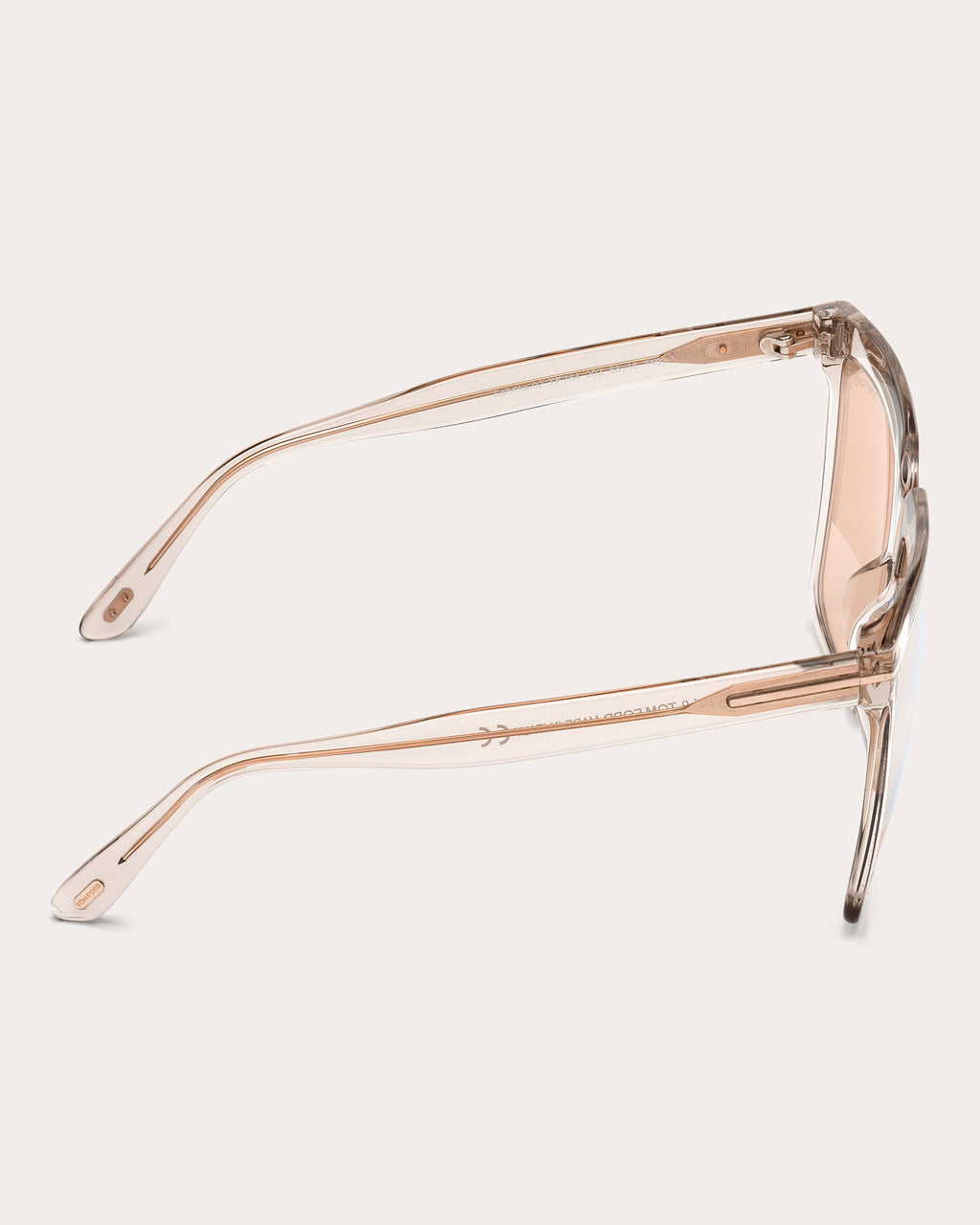 Sabrina Square-Frame Shiny Transparent Acetate Sunglasses