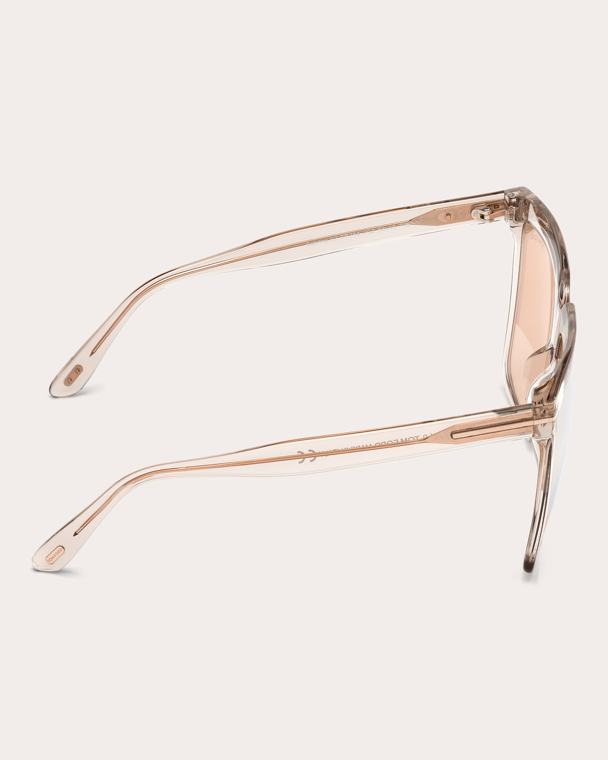 Sabrina Square-Frame Shiny Transparent Acetate Sunglasses