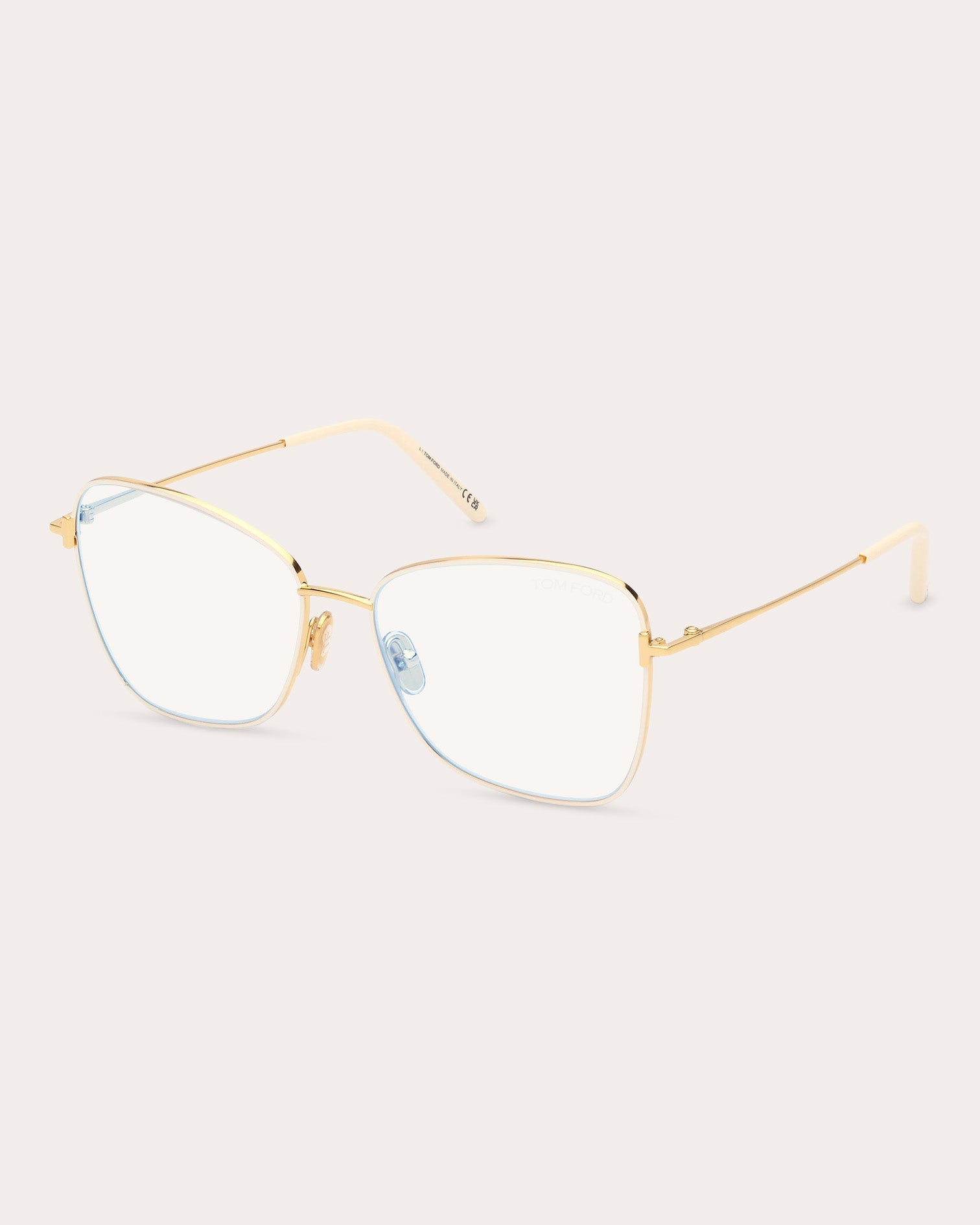 Butterfly-Frame Gold-Tone Blue Light Glasses