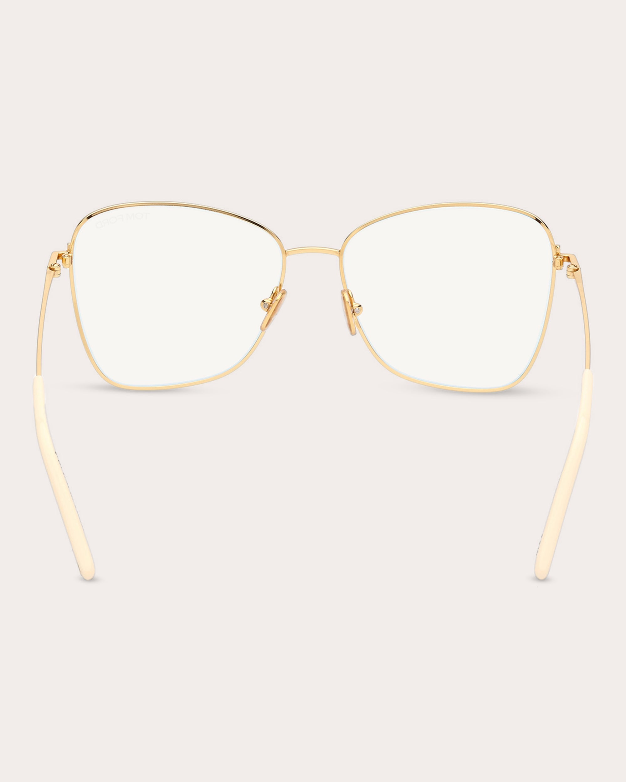 Butterfly-Frame Gold-Tone Blue Light Glasses