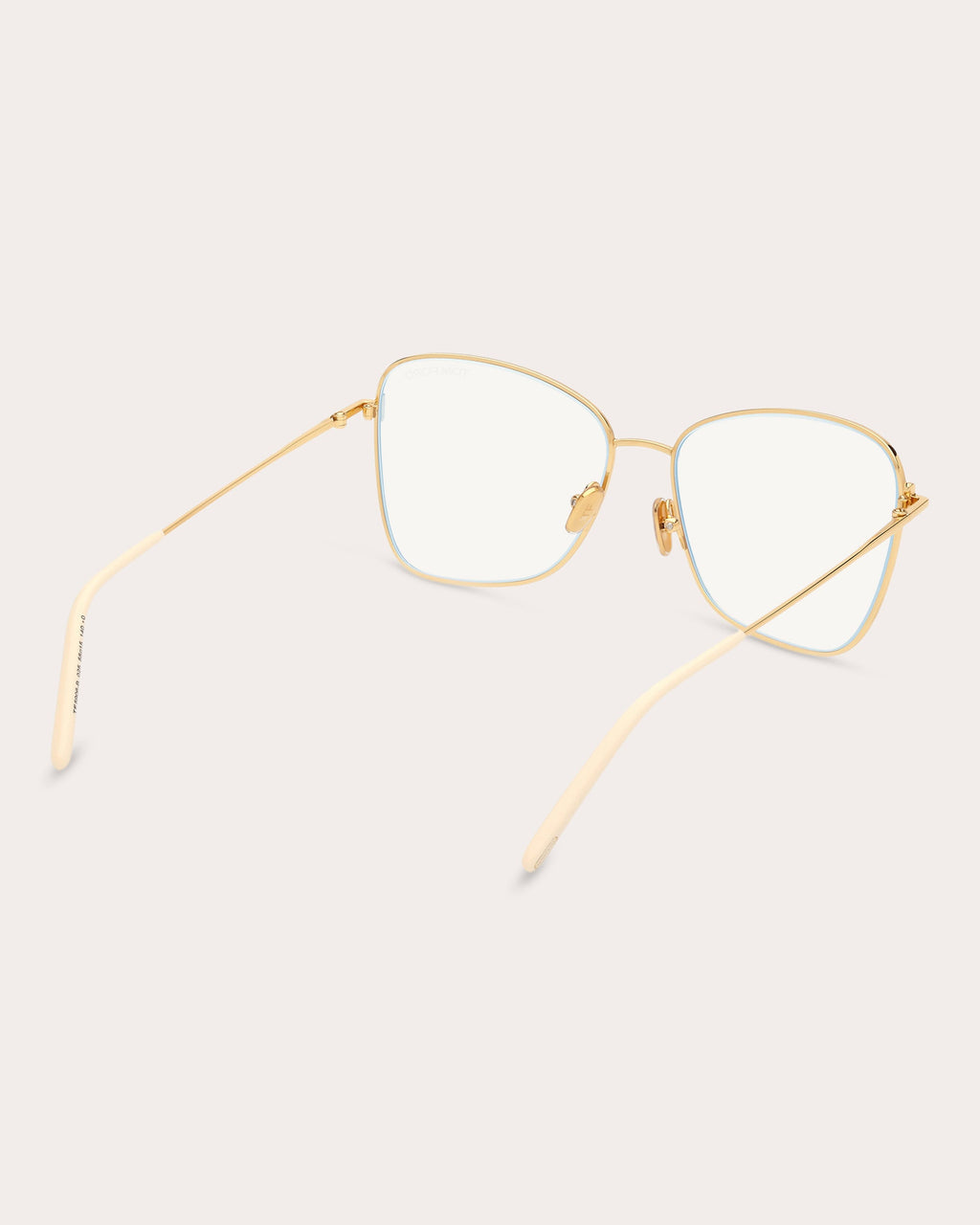 Butterfly-Frame Gold-Tone Blue Light Glasses