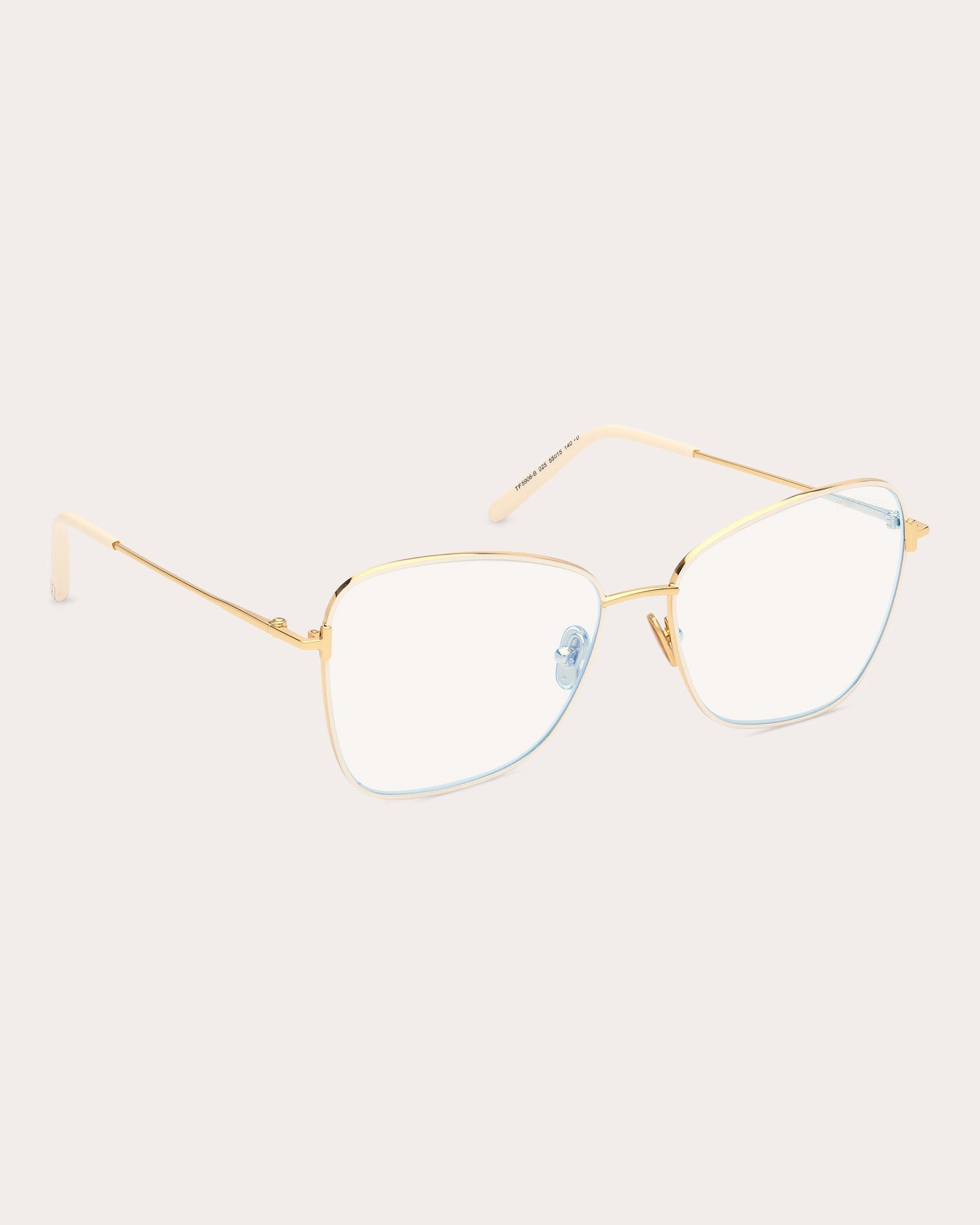 Butterfly-Frame Gold-Tone Blue Light Glasses