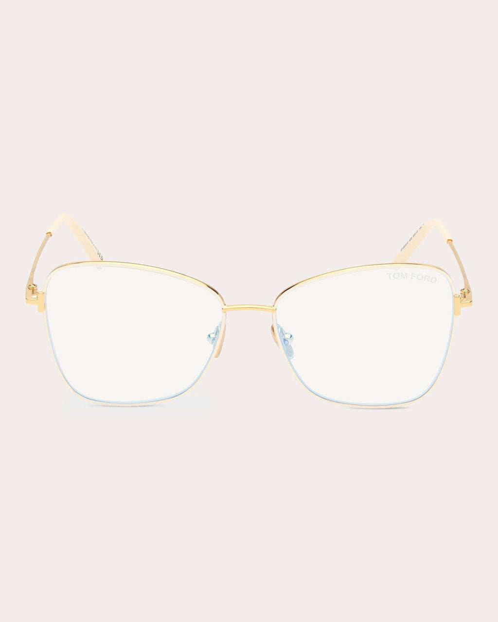 Butterfly-Frame Gold-Tone Blue Light Glasses