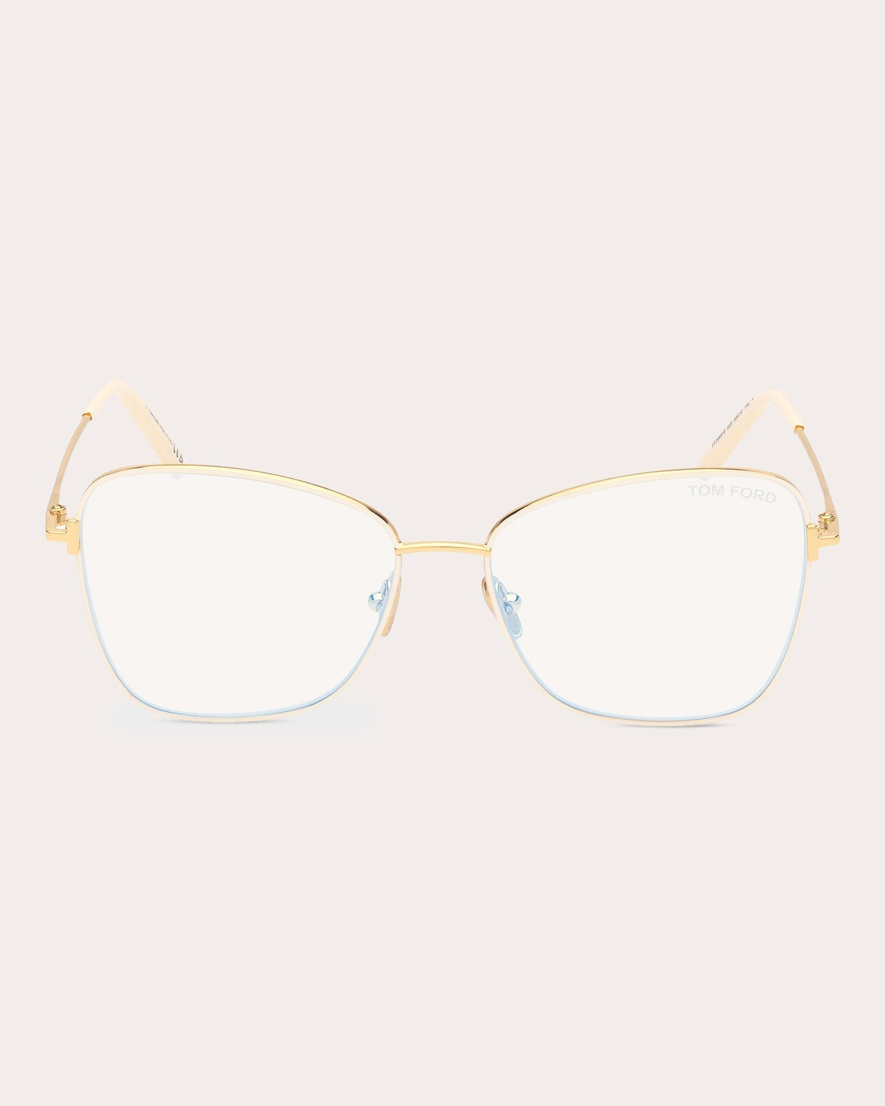 Butterfly-Frame Gold-Tone Blue Light Glasses
