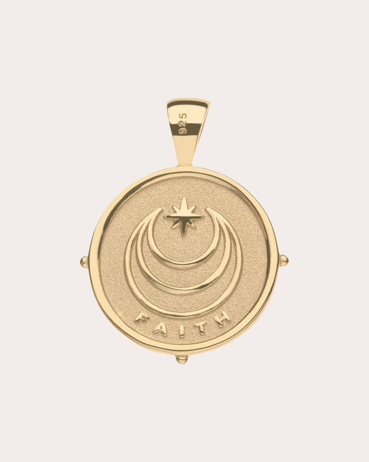 FAITH Small Coin Pendant Necklace